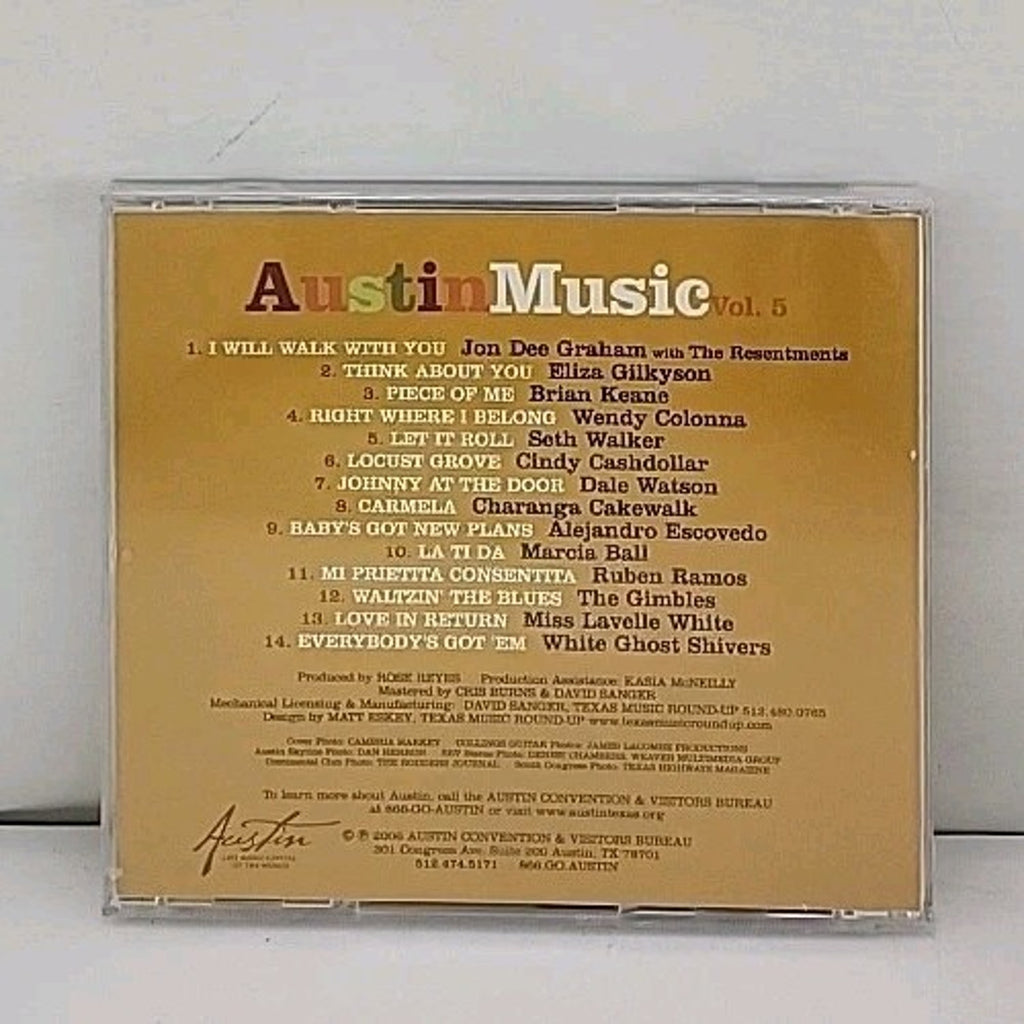Austin Music Live Vol 5 Austin Music (CD 2006 Austin Convention and Visitor) New