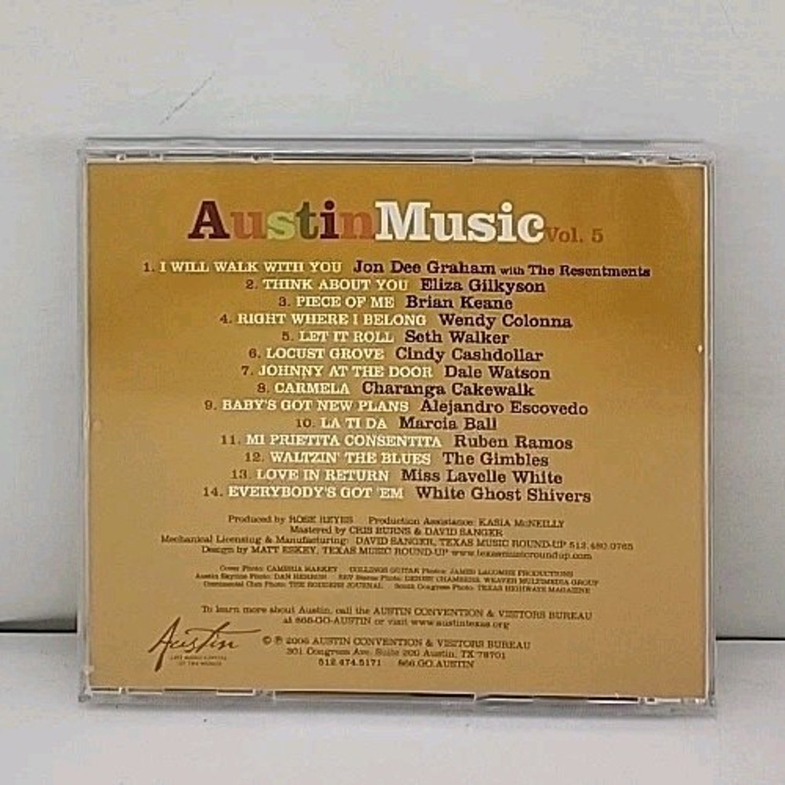 Austin Music Live Vol 5 Austin Music (CD 2006 Austin Convention and Visitor) New