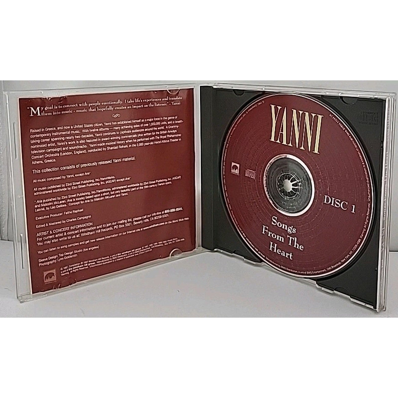 Songs From the Heart (Disc 1) by Yanni (CD, 1997)