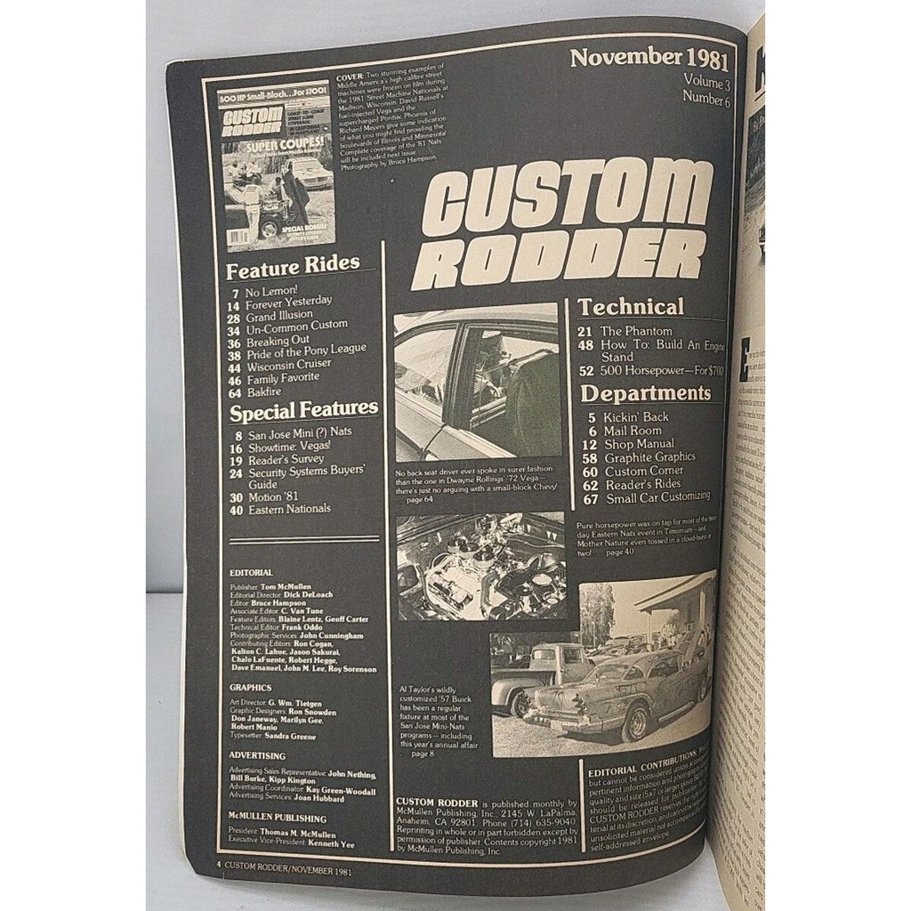 Custom Rodder Magazine - November,1981