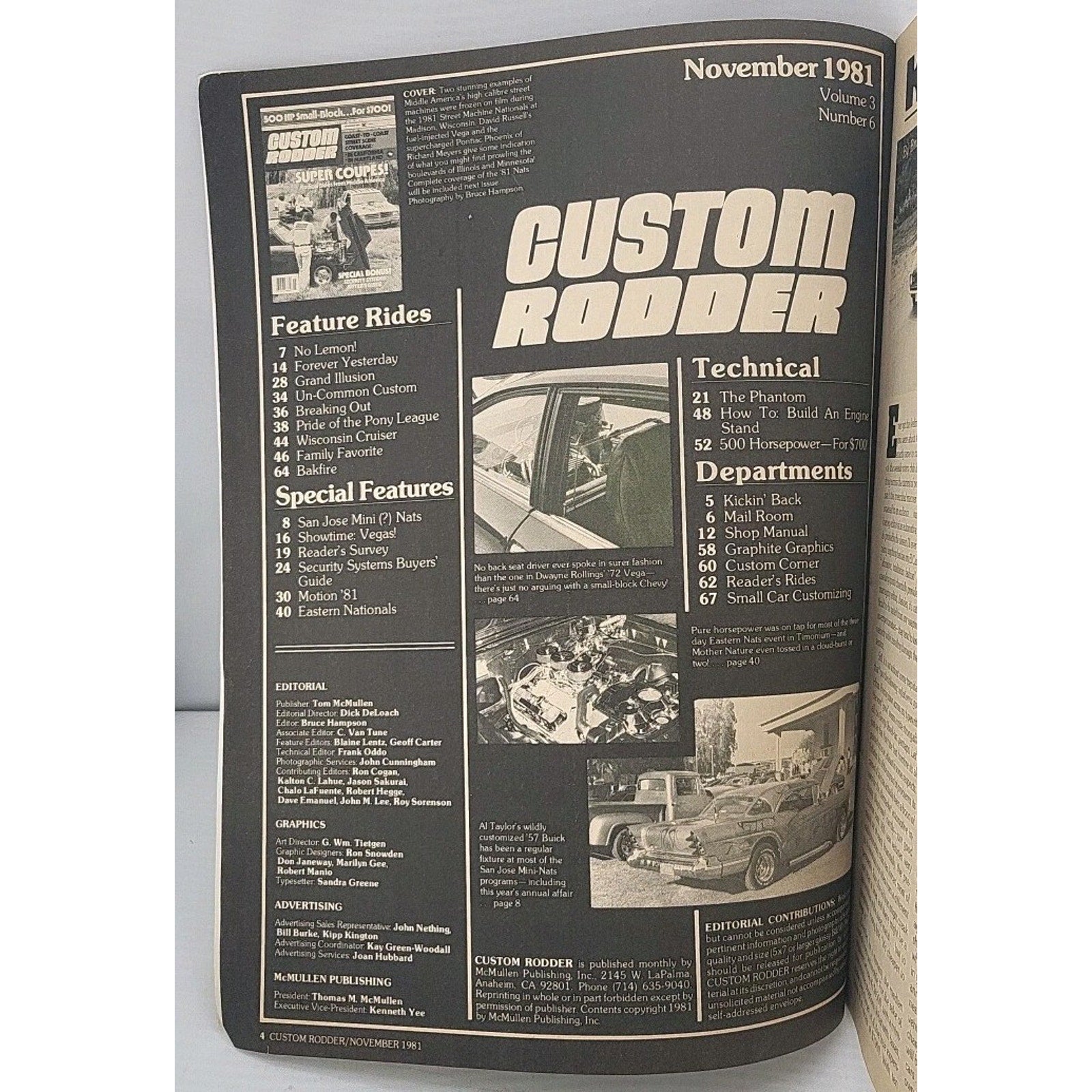 Custom Rodder Magazine - November,1981