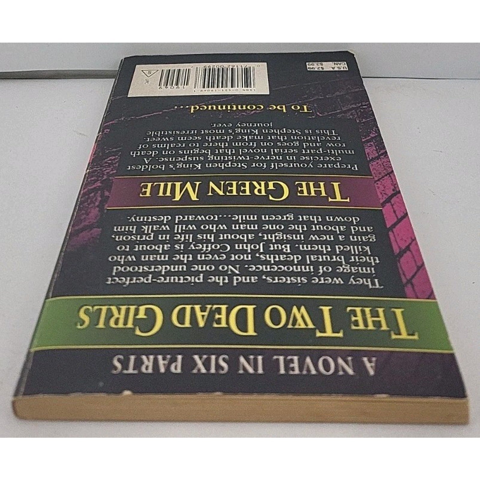 Stephen King The Green Mile The Two Dead Girls Paperback Penguin