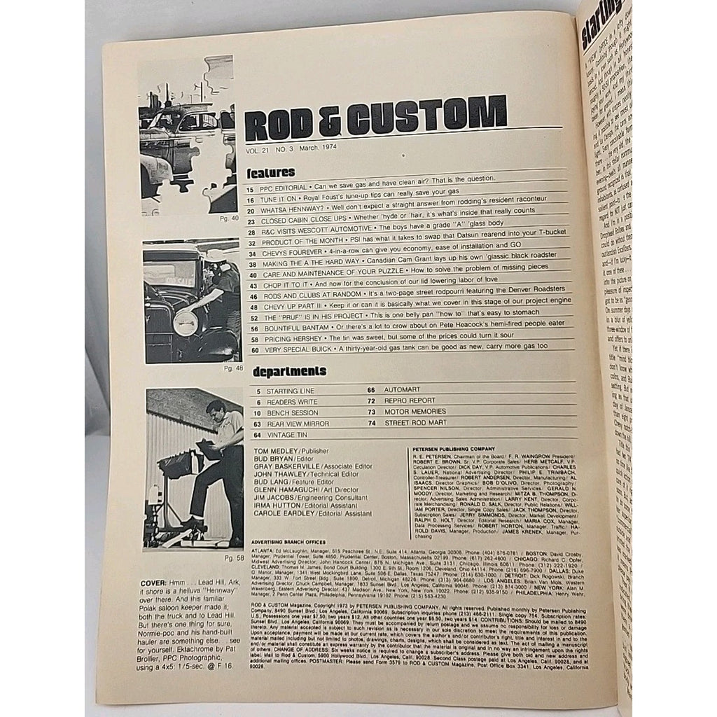 Rod & Custom Magazine - March 1974 - Vol. 21 No. 3