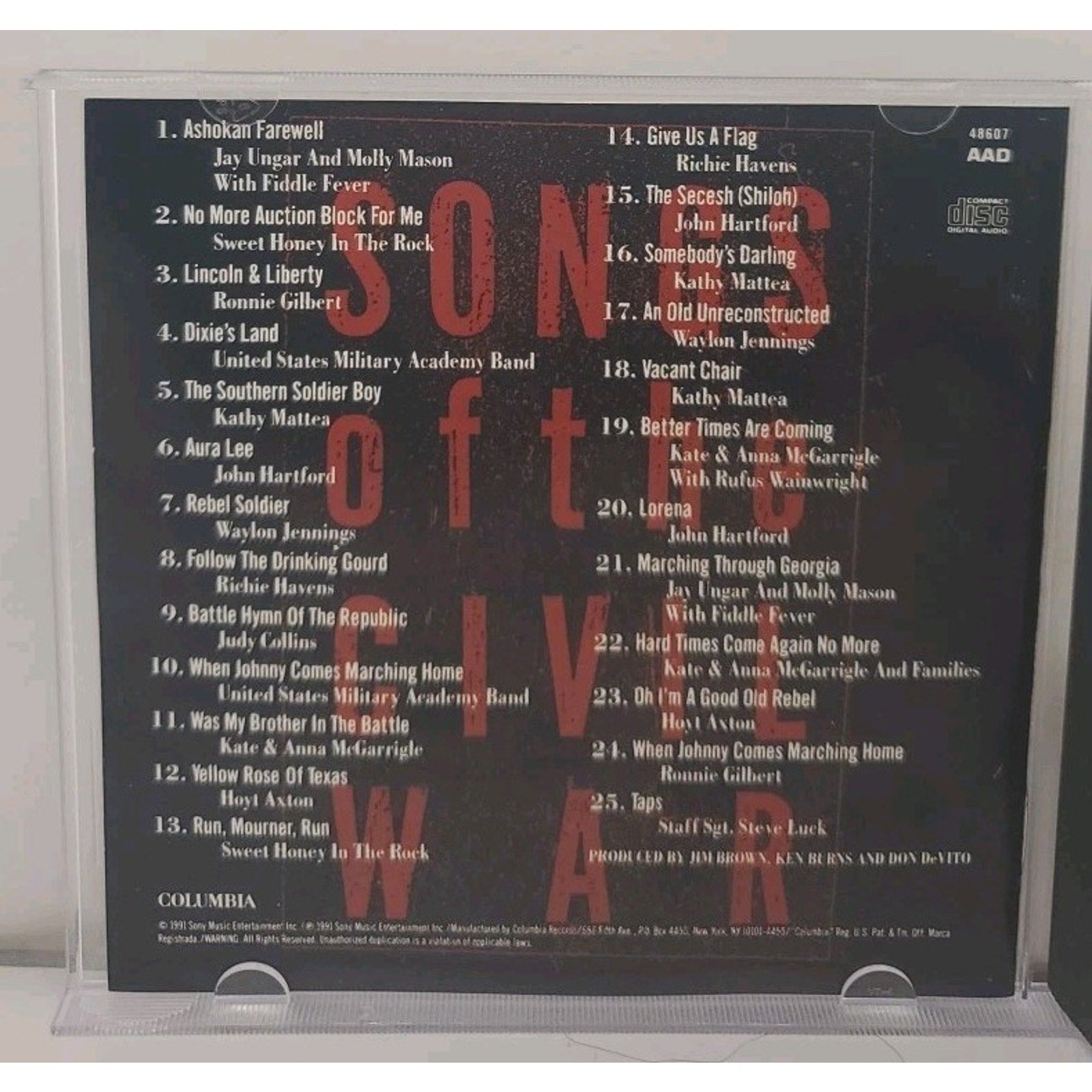 Songs of the Civil War (Original Soundtrack) by Various (CD)