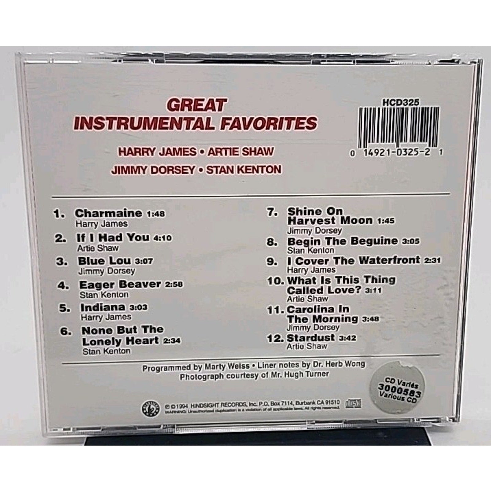 Great Instrumental Favorites by Various (CD, 1995)
