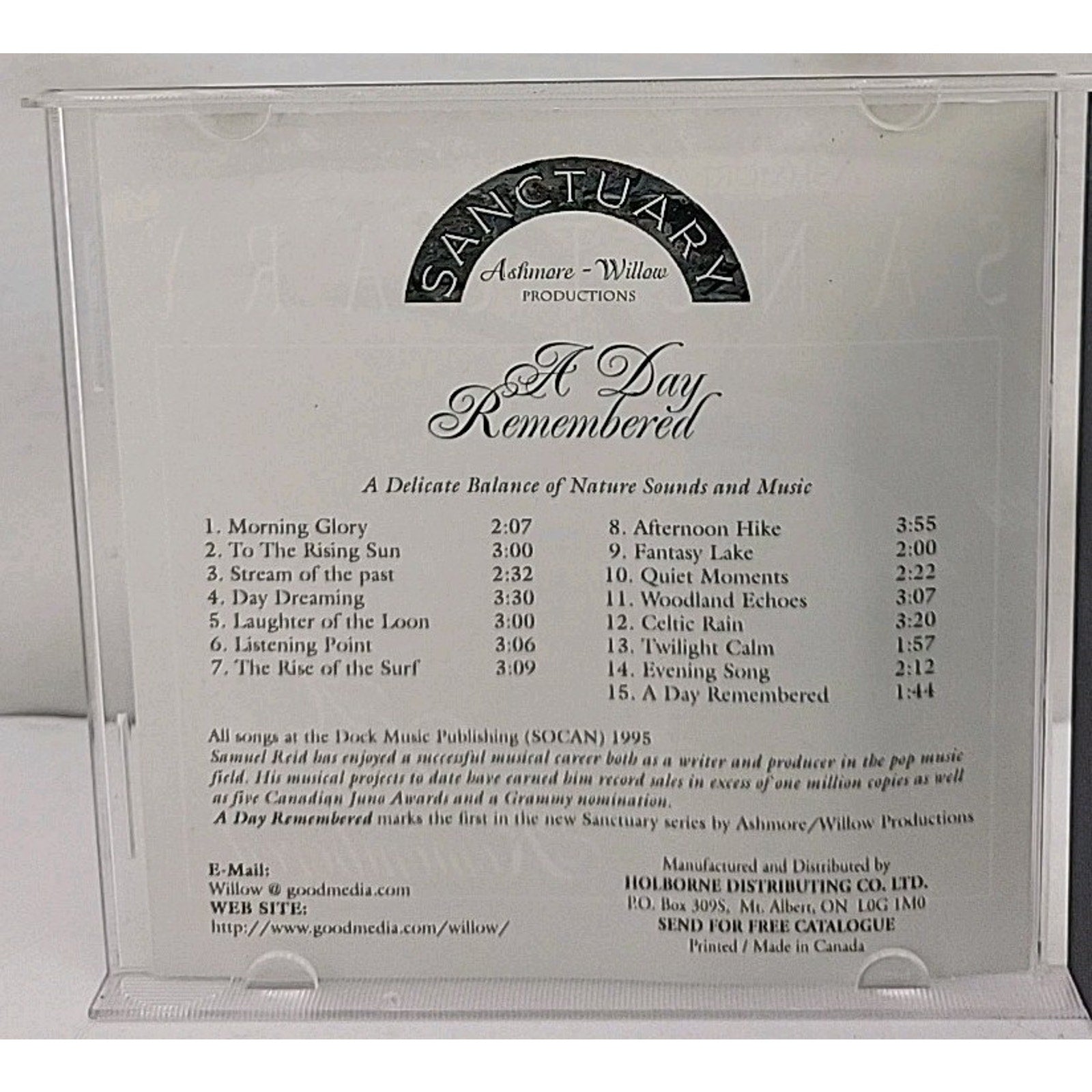 Sanctuary a Day Remembered CD Ashmore Willow Productions
