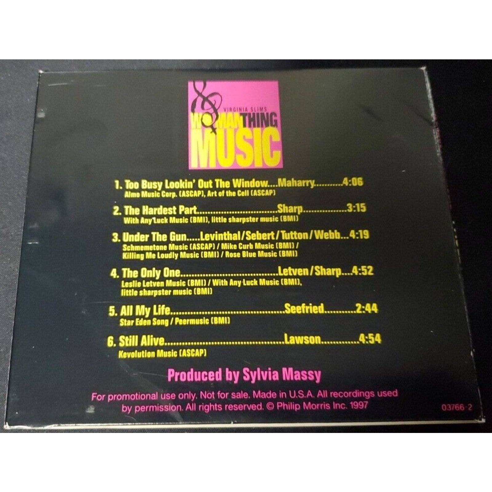 Virginia Slims Woman Thing Music Volume 2 CD -
