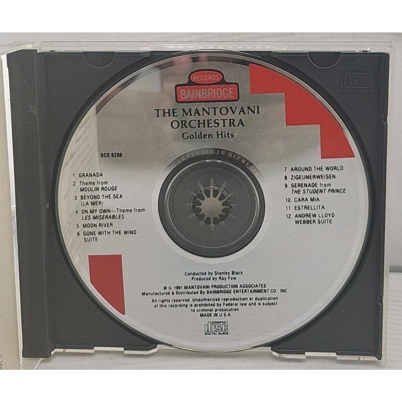 Mantovani Orchestra Golden Hits CD