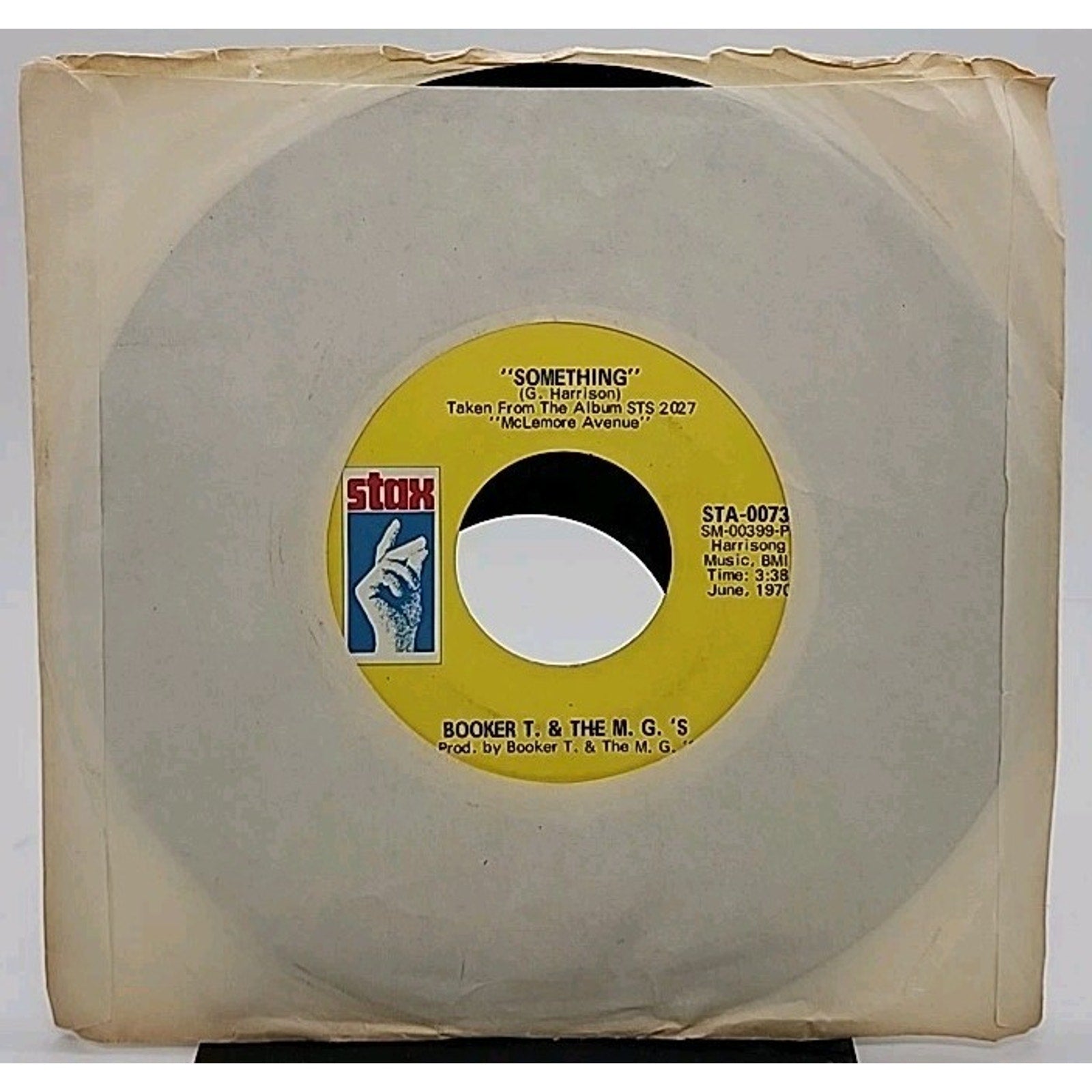Booker T. & The M.g.'s - Sunday Sermon/ Something 7" Record 45RPM Single