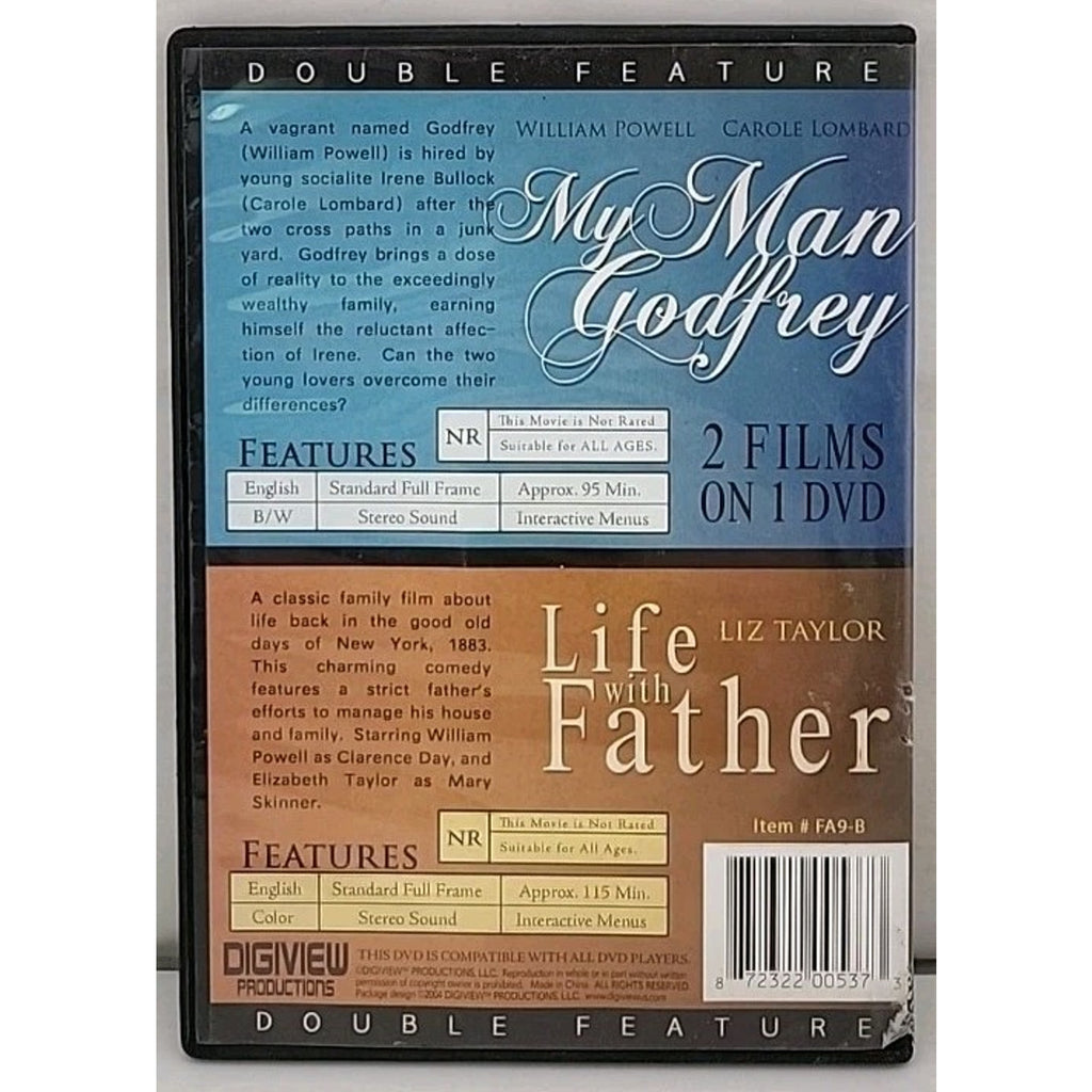 My Man Godfrey/Life with Father (DVD, 2006)