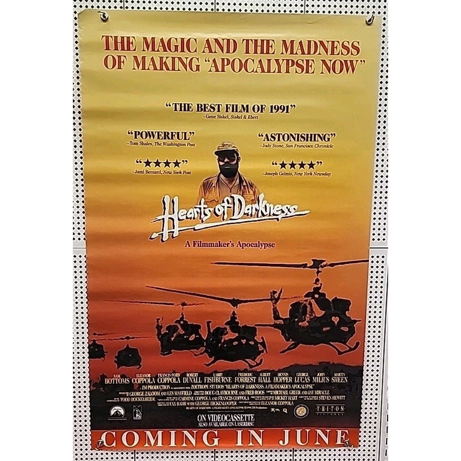 1991 Hearts Of Darkness Original Movie Poster Vietnam War Apocalypse 27x40