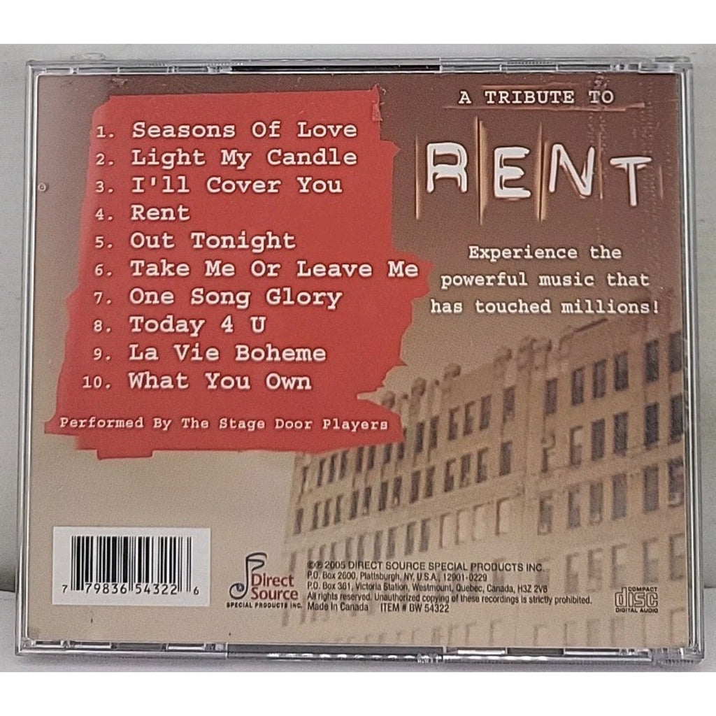 Tribute To Rent by Various [CD]