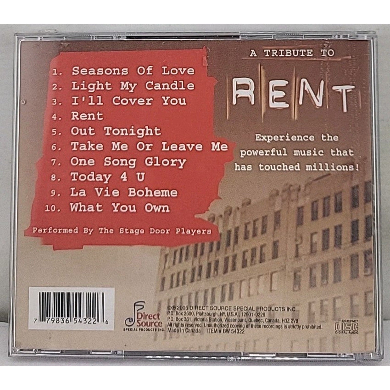 Tribute To Rent by Various [CD]