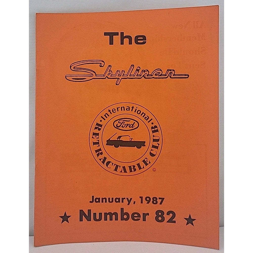 The Skyliner - International Retractable Club - January 1987 Number 82