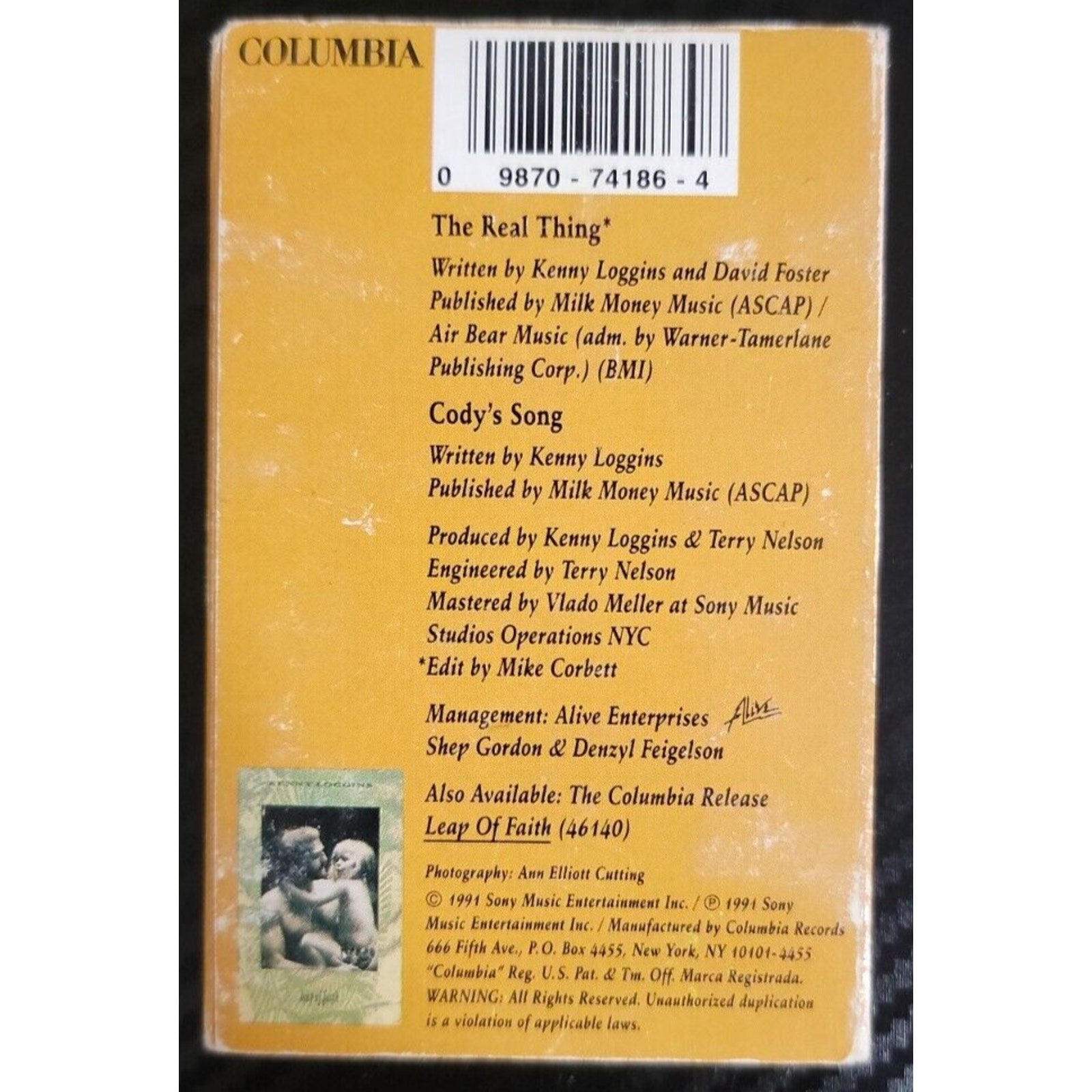 Real Thing [Single] by Kenny Loggins (Cassette, Columbia (USA))