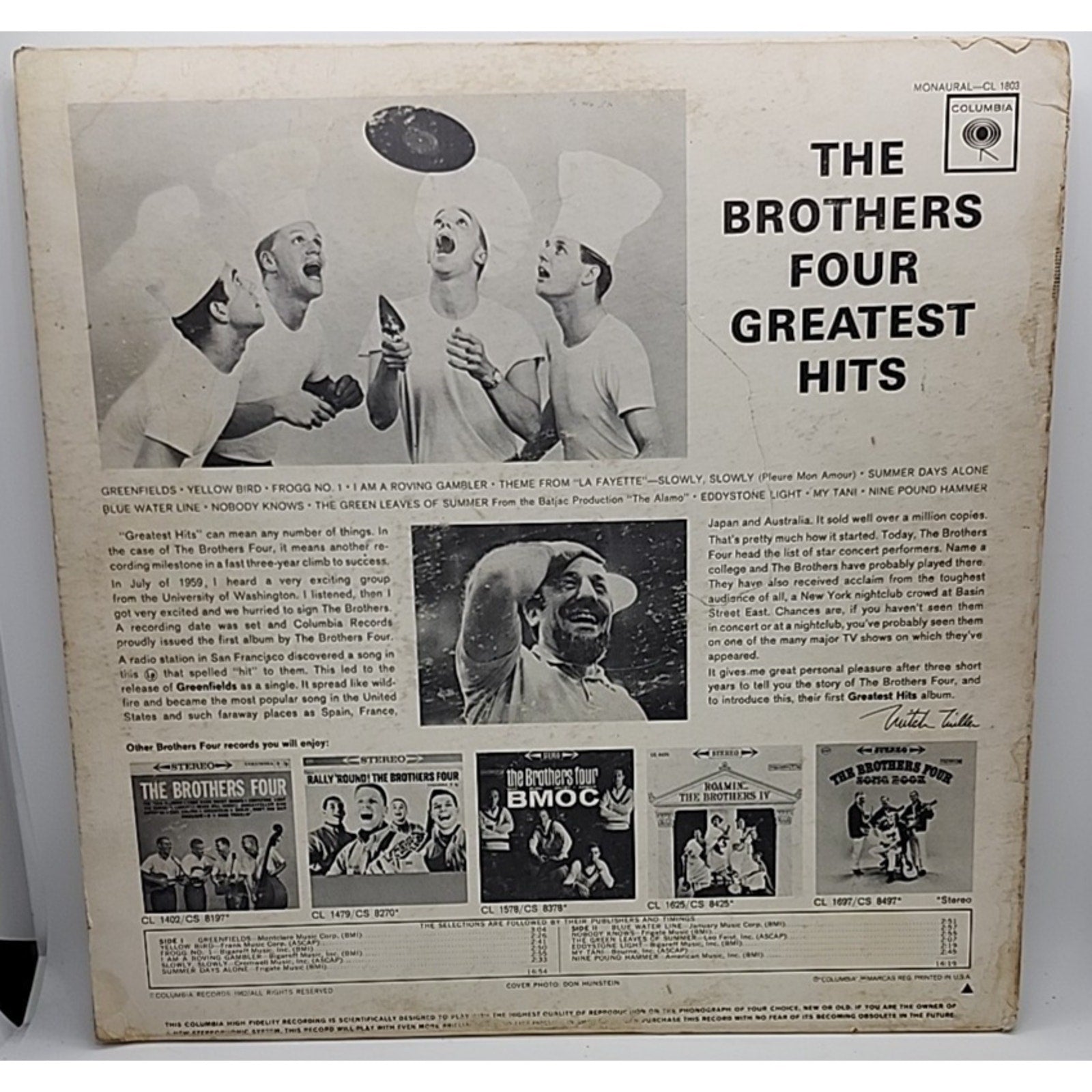 The Brothers Four Greatest Hits (Record)