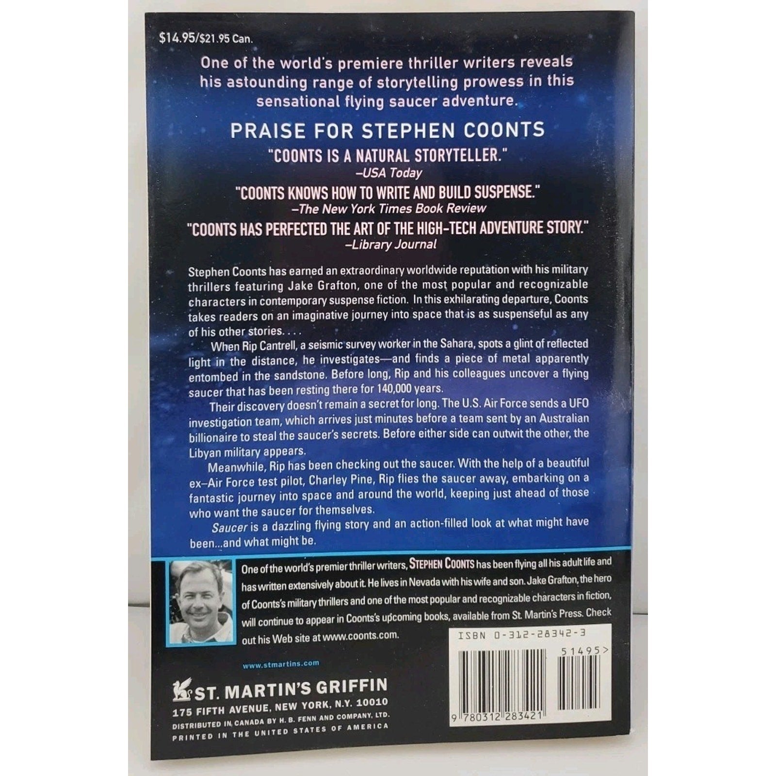 Saucer by Stephen Coonts (2002, Trade Paperback)
