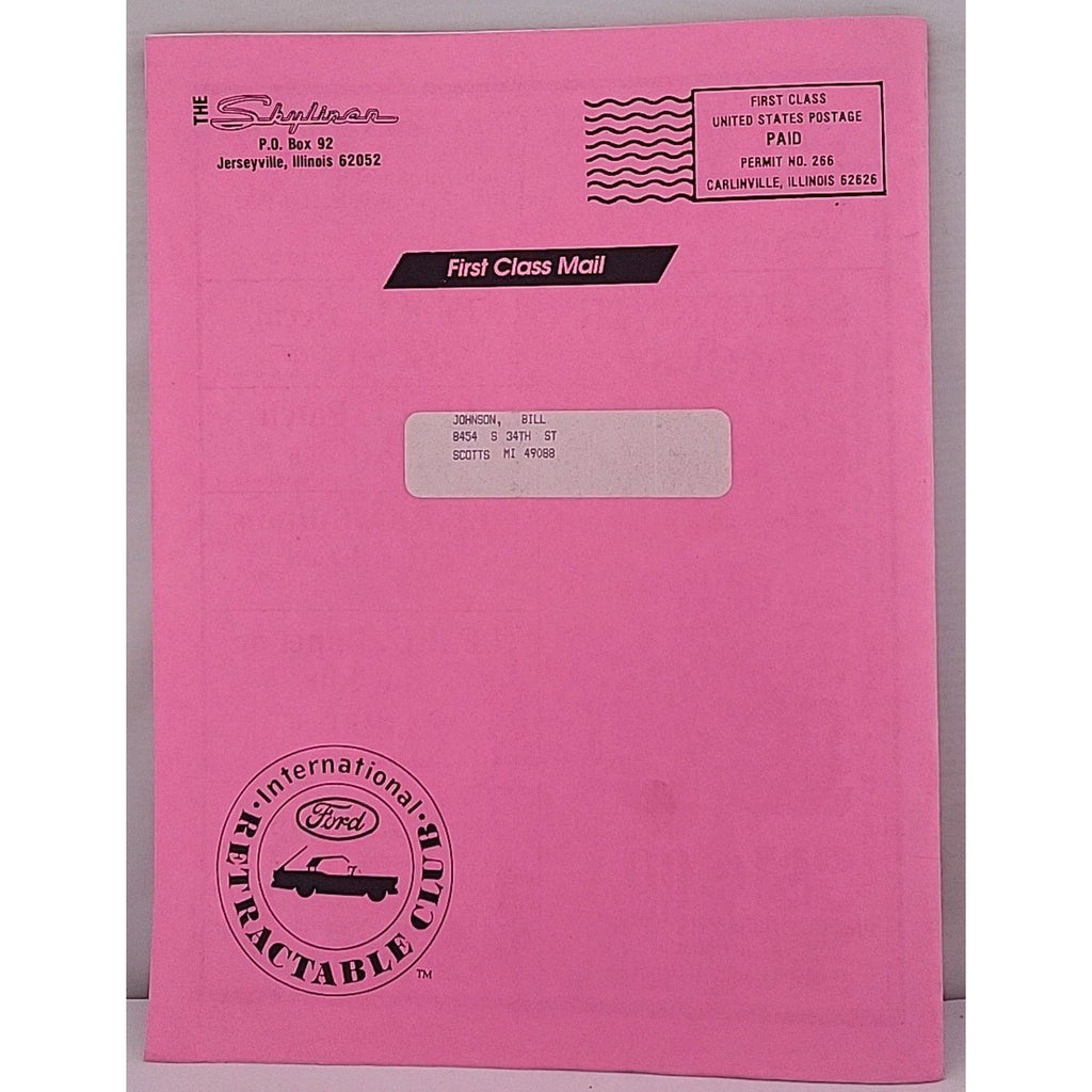 The Skyliner - International Retractable Club - April 1992 Number 133