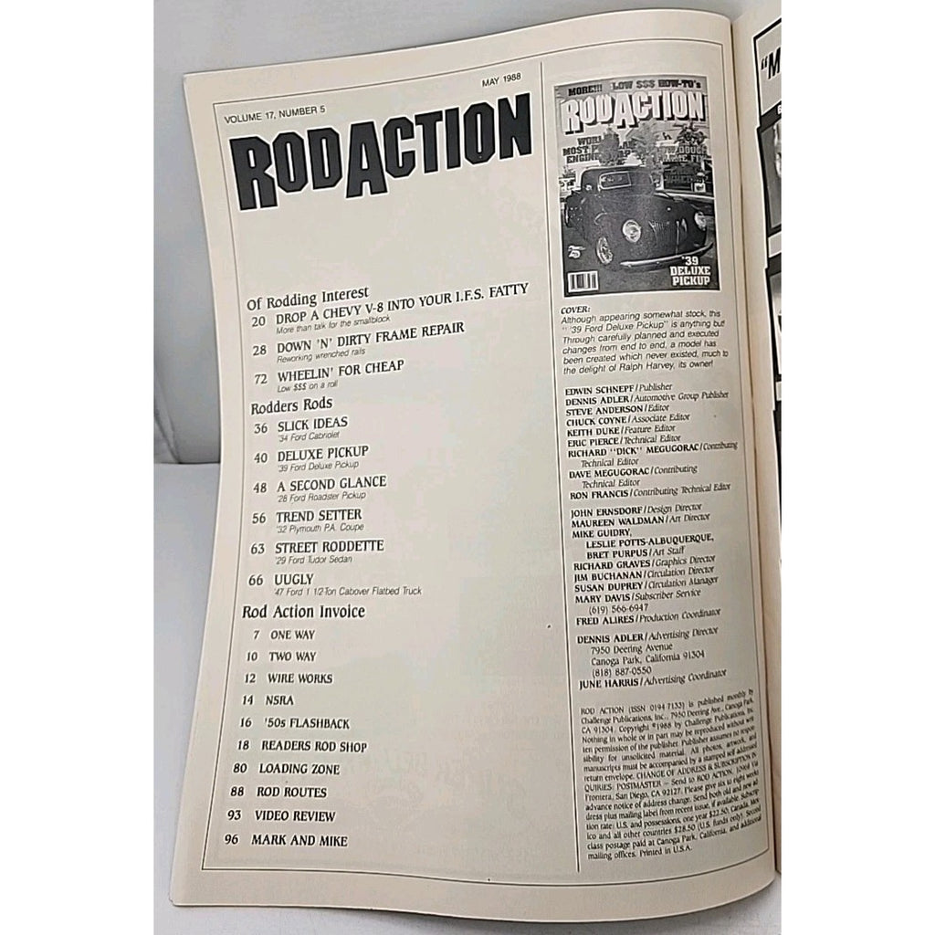 Rod Action Magazine May 1988 Vol. 17 No. 5