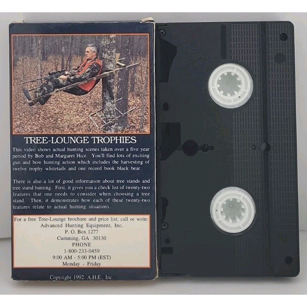 Tree Lounge Trophies with Bob Hice on VHS Actual Hunting Scenes Tree Stand