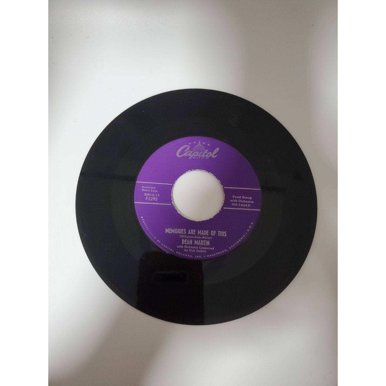 Dean Martin - Change Of Heart - 45RPM Record - Singles