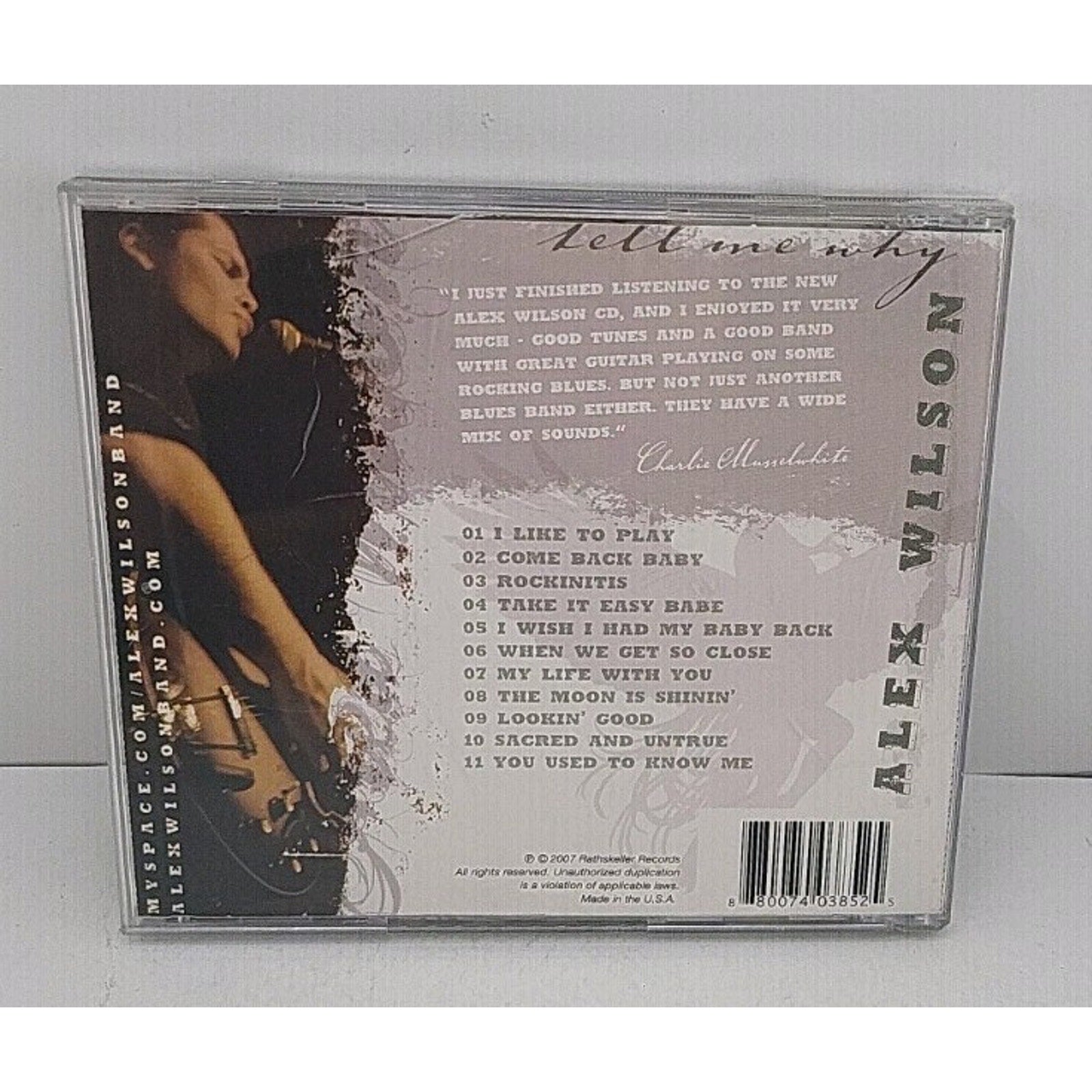 Tell Me Why by Alex Wilson (CD, 2008)