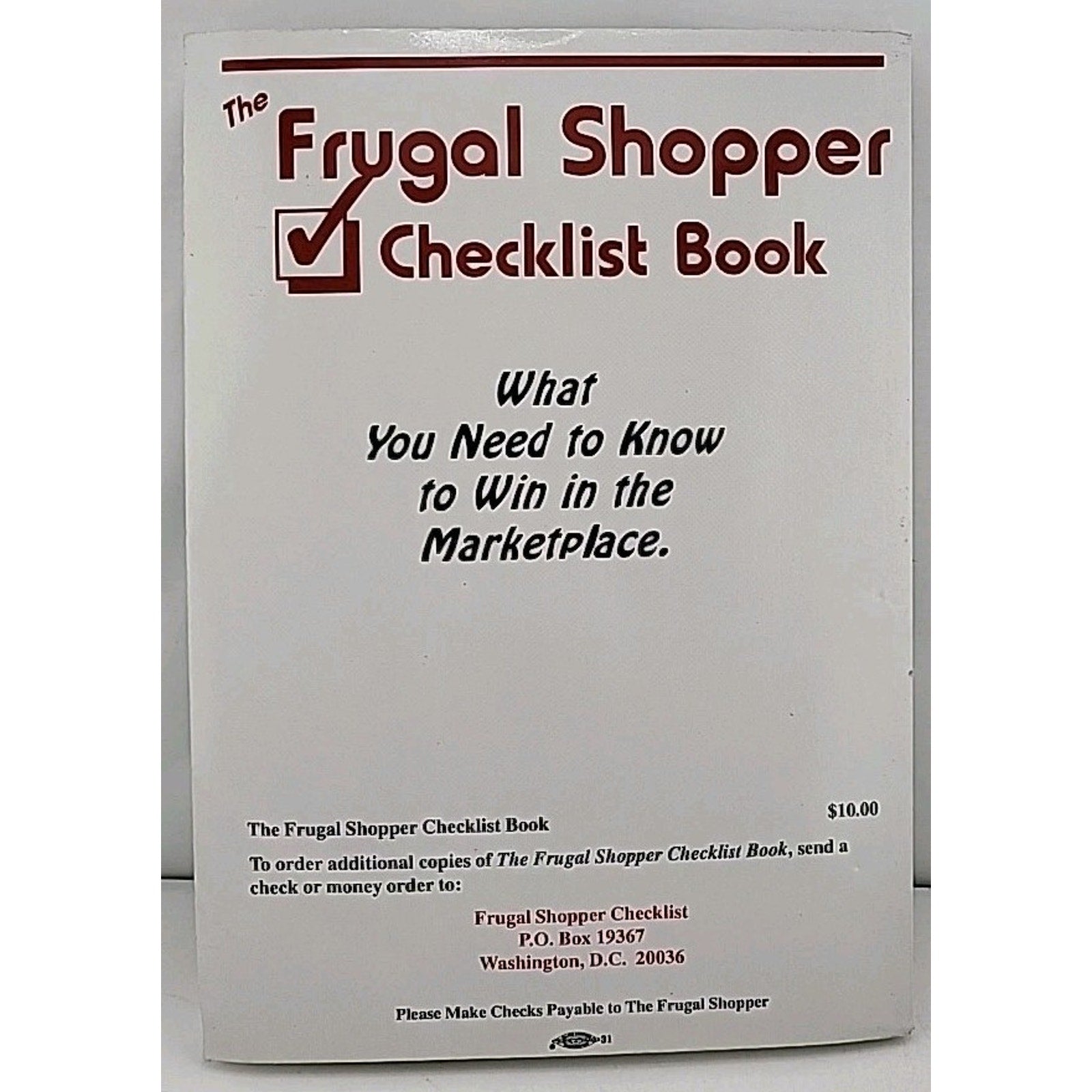 The Frugal Shopper Checklist Book: What You Need to Know to Win in the...
