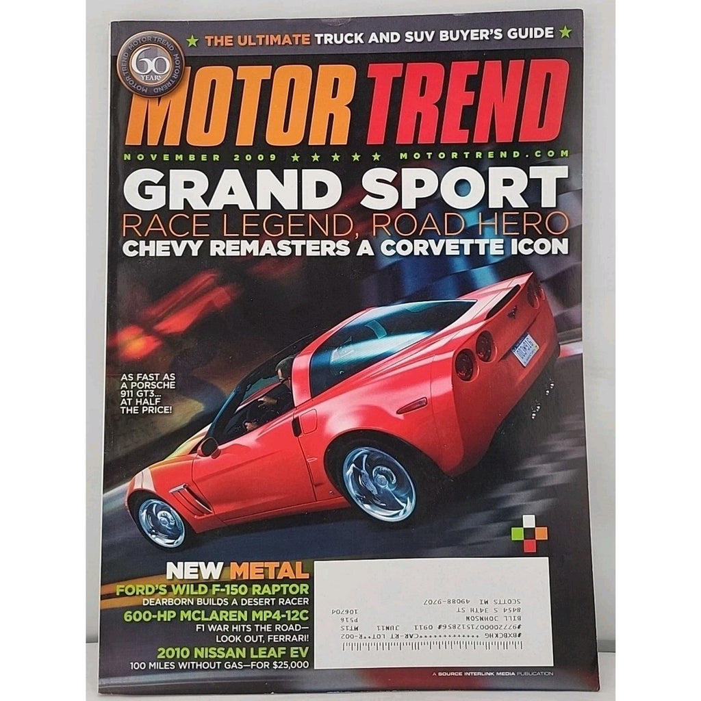 Motor Trend Magazine November 2009