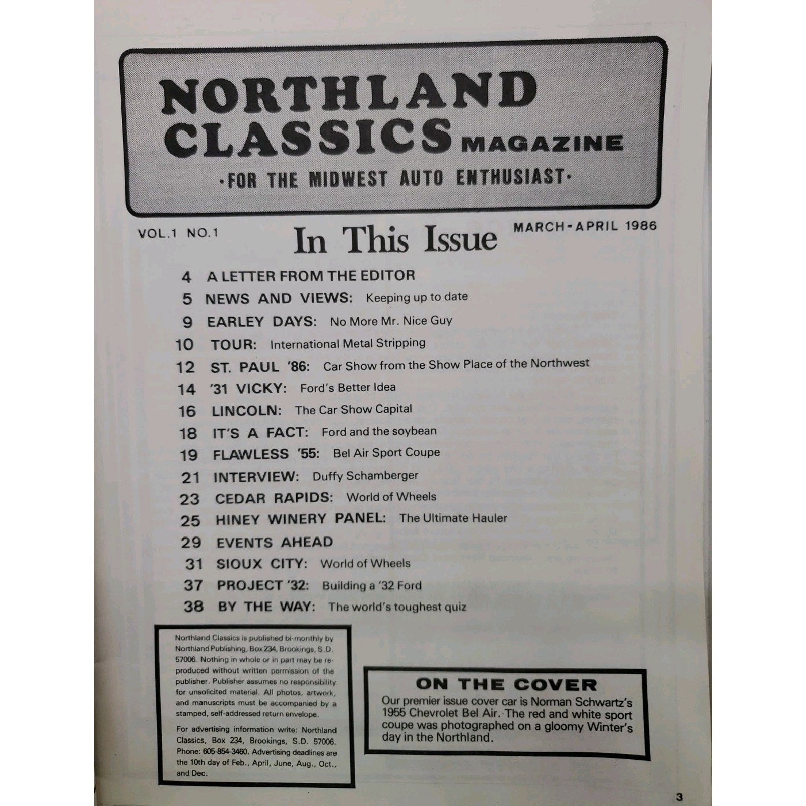 Northland Classics Magazine March/April 1986