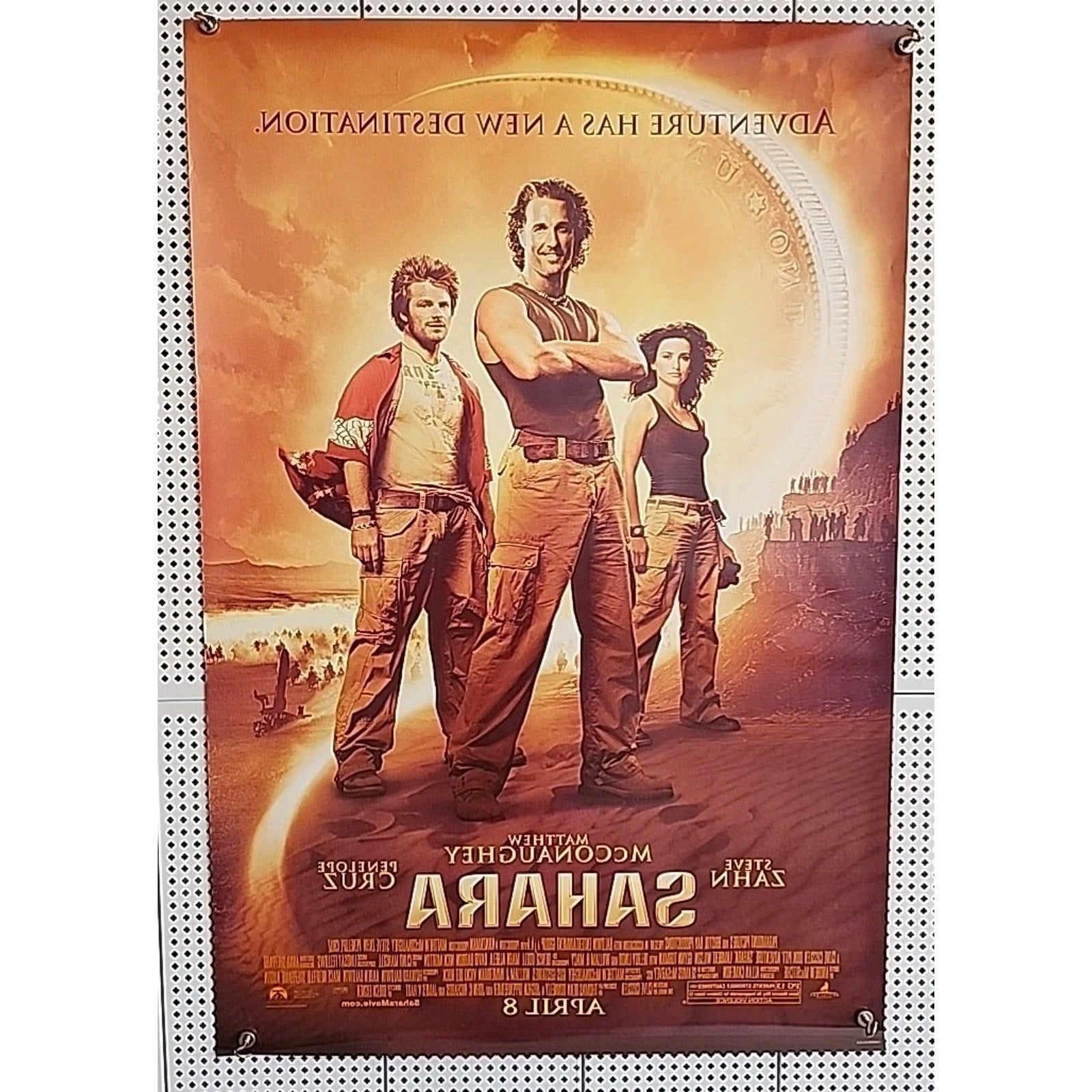 Sahara - 2005 - Original 27x40 Double Sided Movie Poster McConaughey, Cruz, Zahn