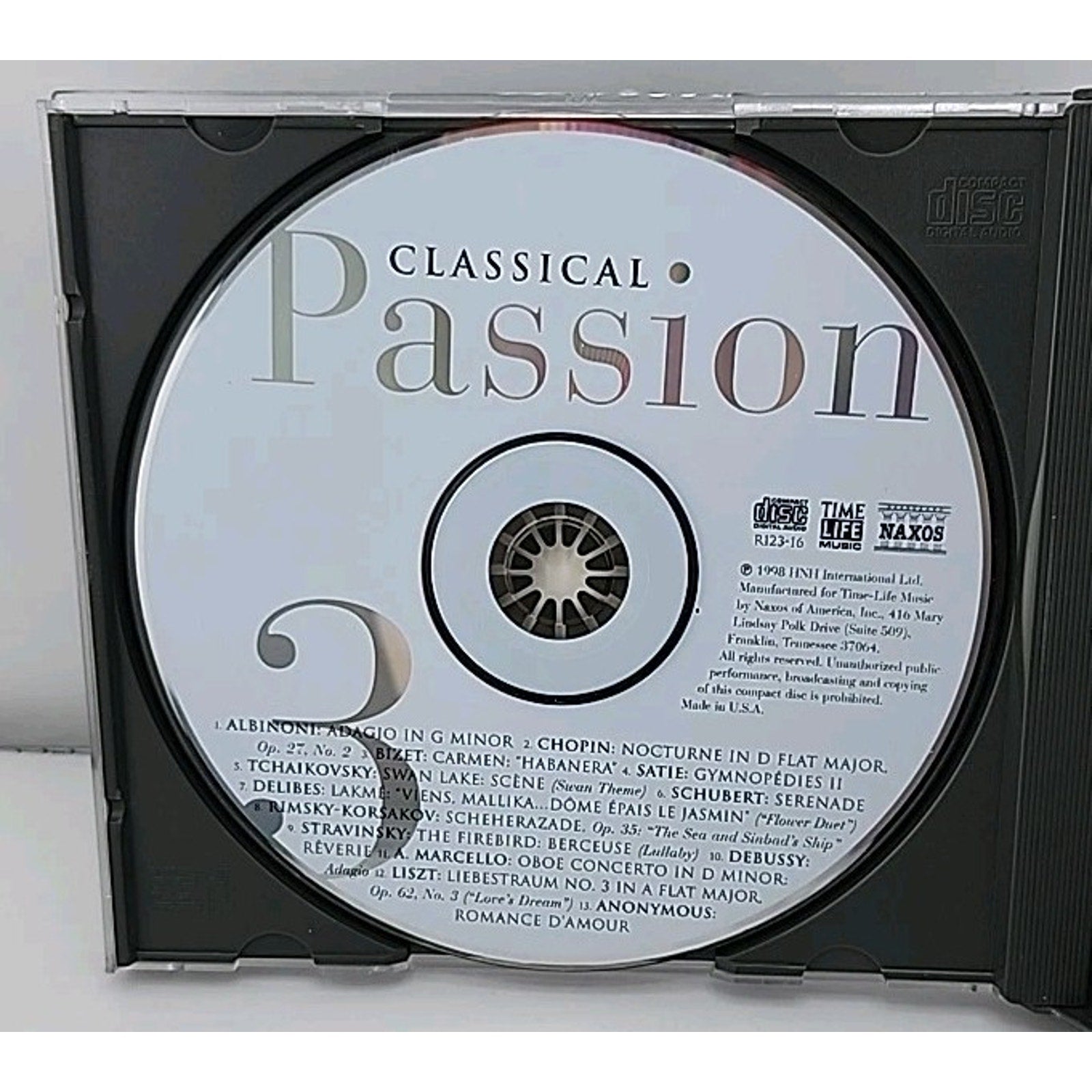 Classical Passion 3-CD Set Time-Life R123-16 Naxos 32 Tracks