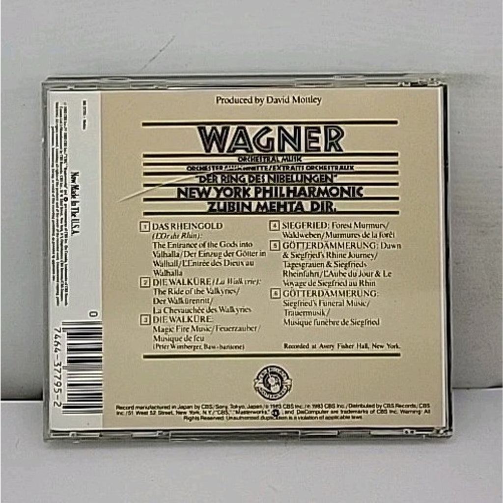 Wagner Orchestral Music Der Ring Des Nibelungen New York Philharmonic CD