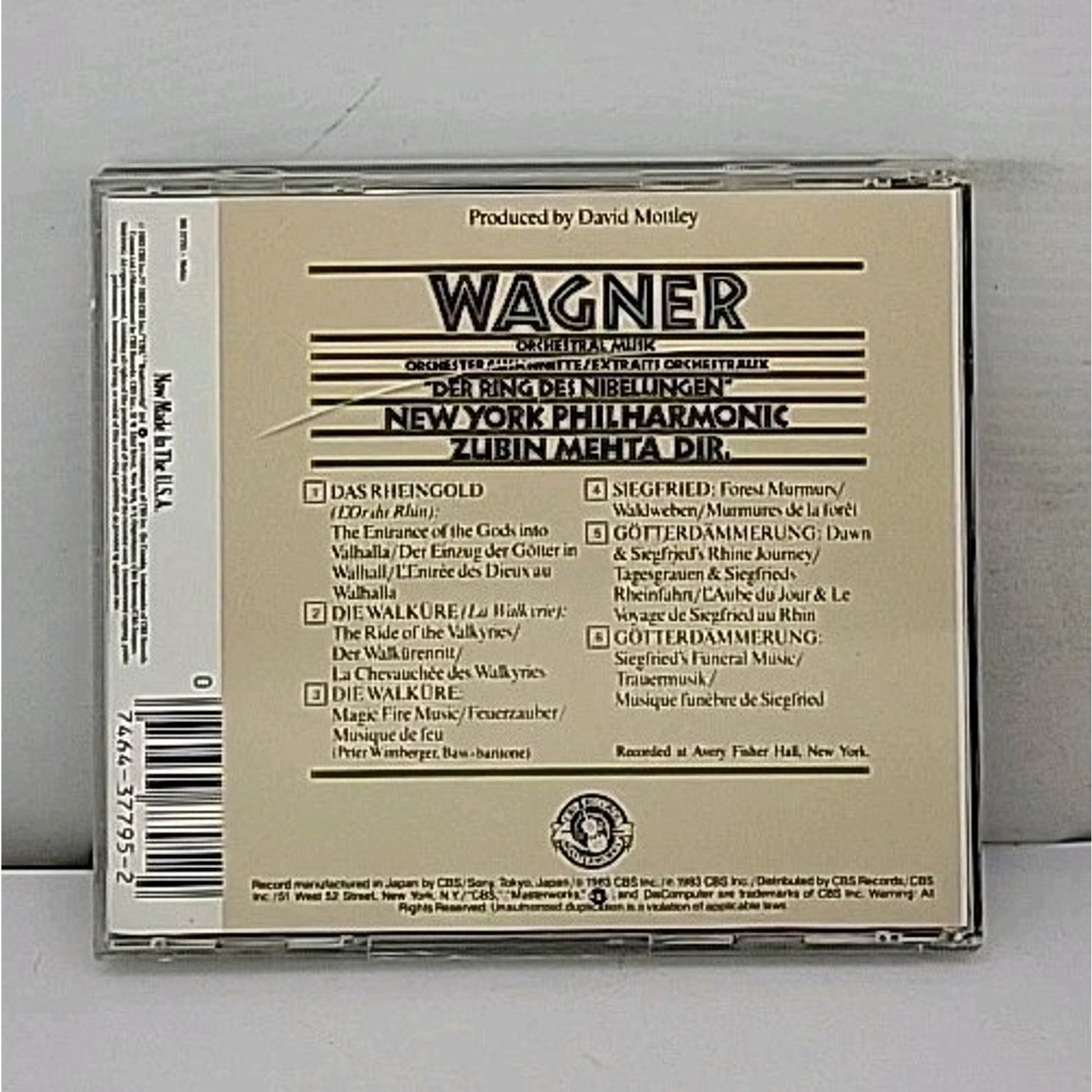 Wagner Orchestral Music Der Ring Des Nibelungen New York Philharmonic CD