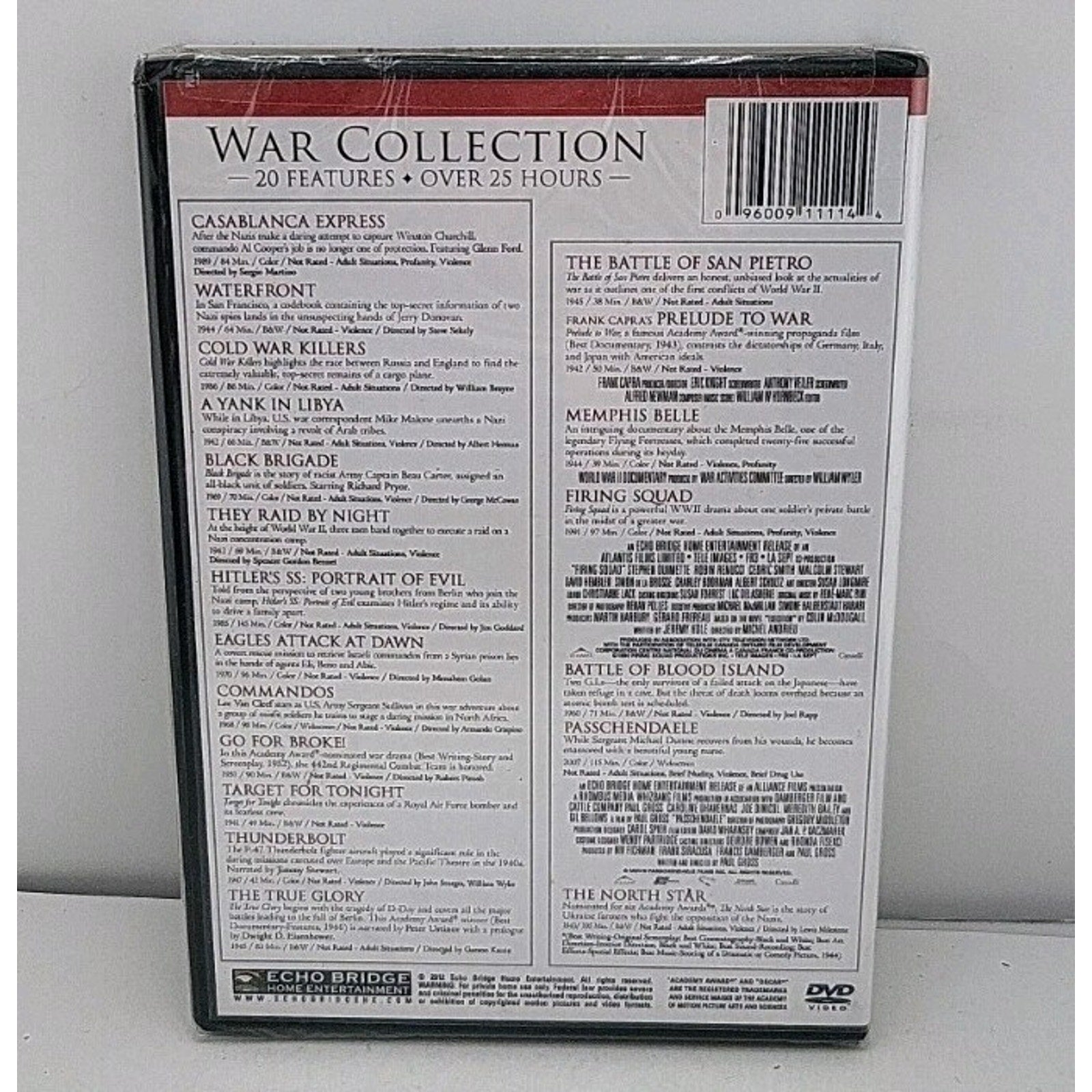 War Movie Collection (DVD, 2012, 4-Disc Set) *Brand New*