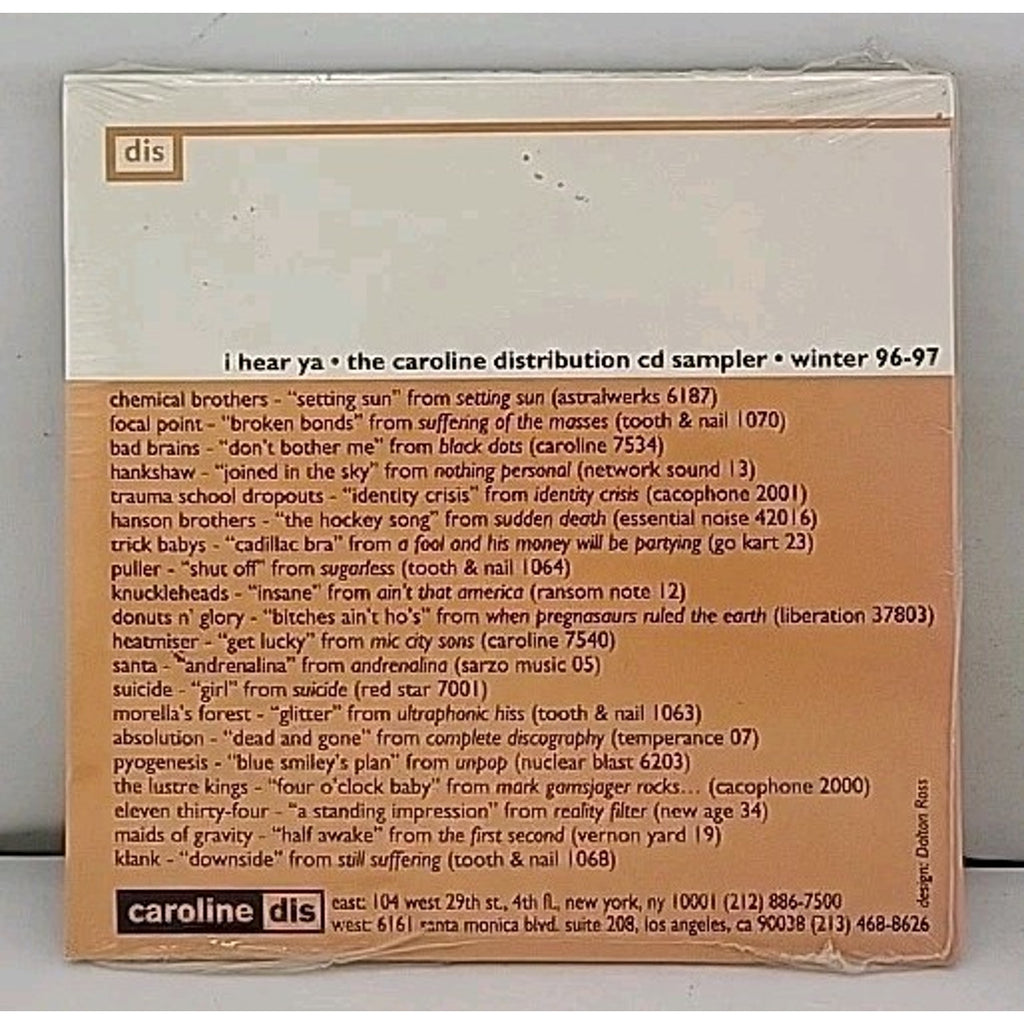 Caroline Dis I Hear Ya CD Sampler Spring 1997 *Brand New*