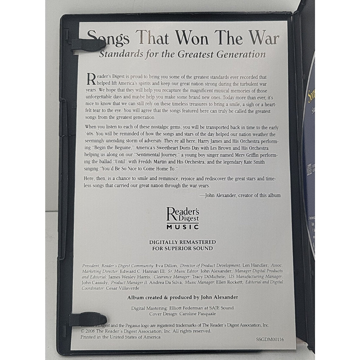 Songs That Won The War Reader's Digest The World's Most Beautiful Melodies CD