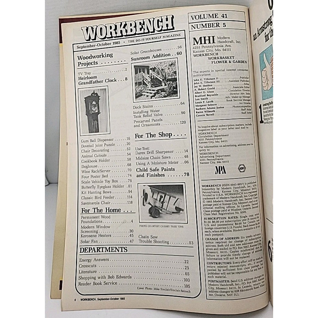 Workbench: The Do-It-Yourself Magazine - October 1985 - Volume 41 Number 5