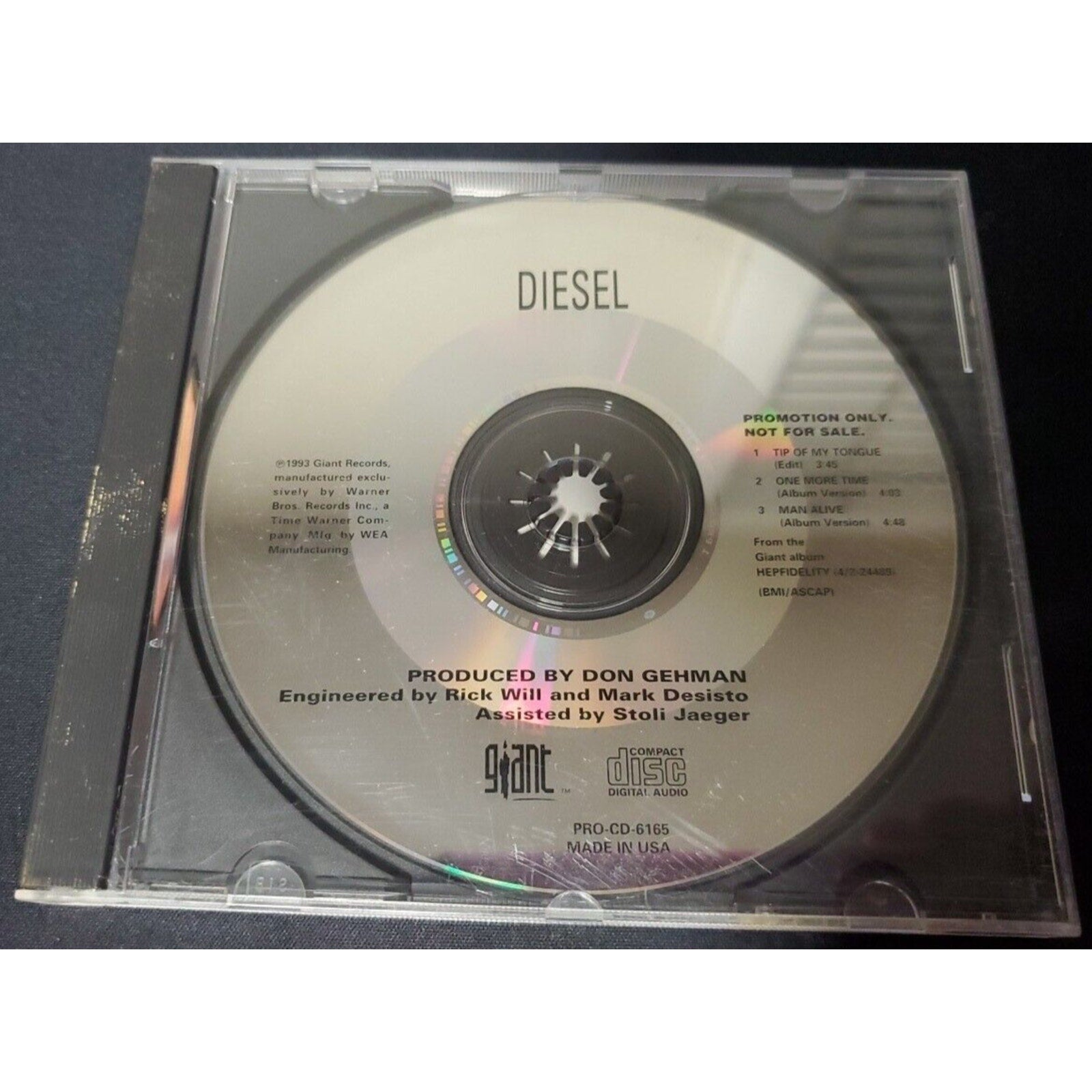 Diesel Tip Of My Tongue One More Time Man Alive PROMO (CD)