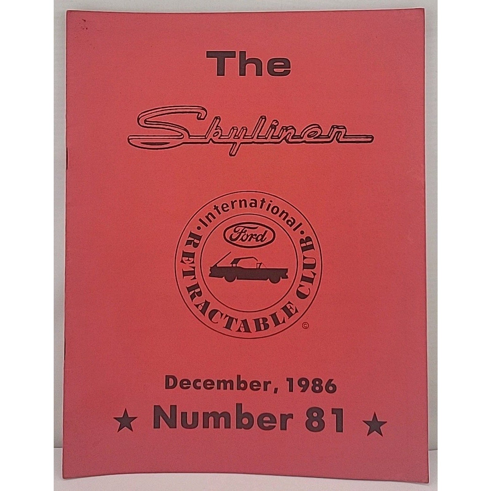 The Skyliner - International Retractable Club - December 1986 Number 81