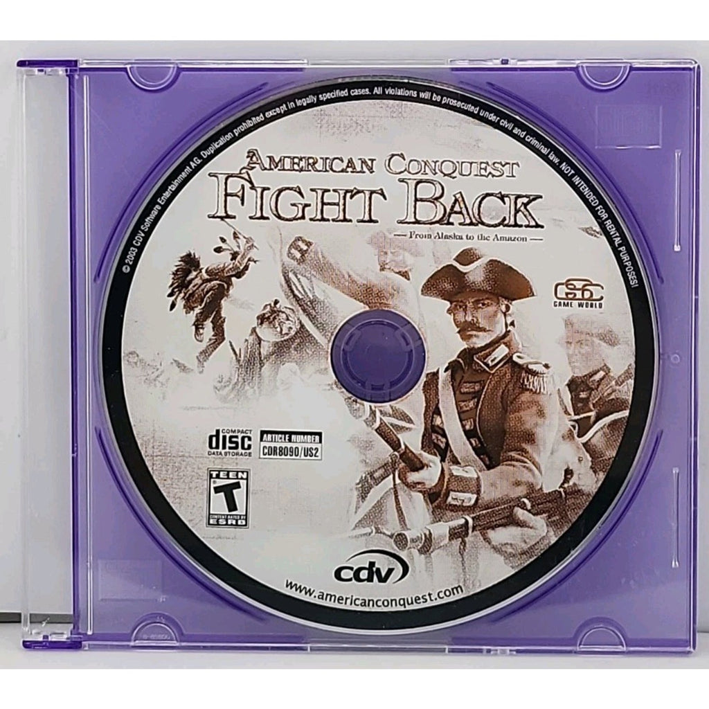 2003 American Conquest Fight Back CD ROM PC *Disc Only*