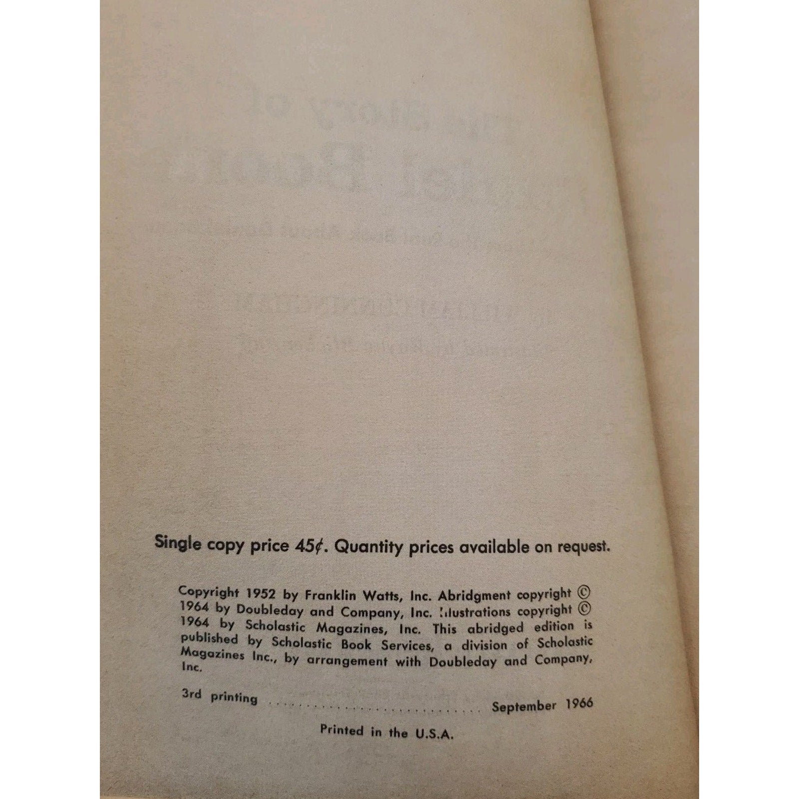 The Story Of Daniel Boone William Cunningham Paperback Book 1966