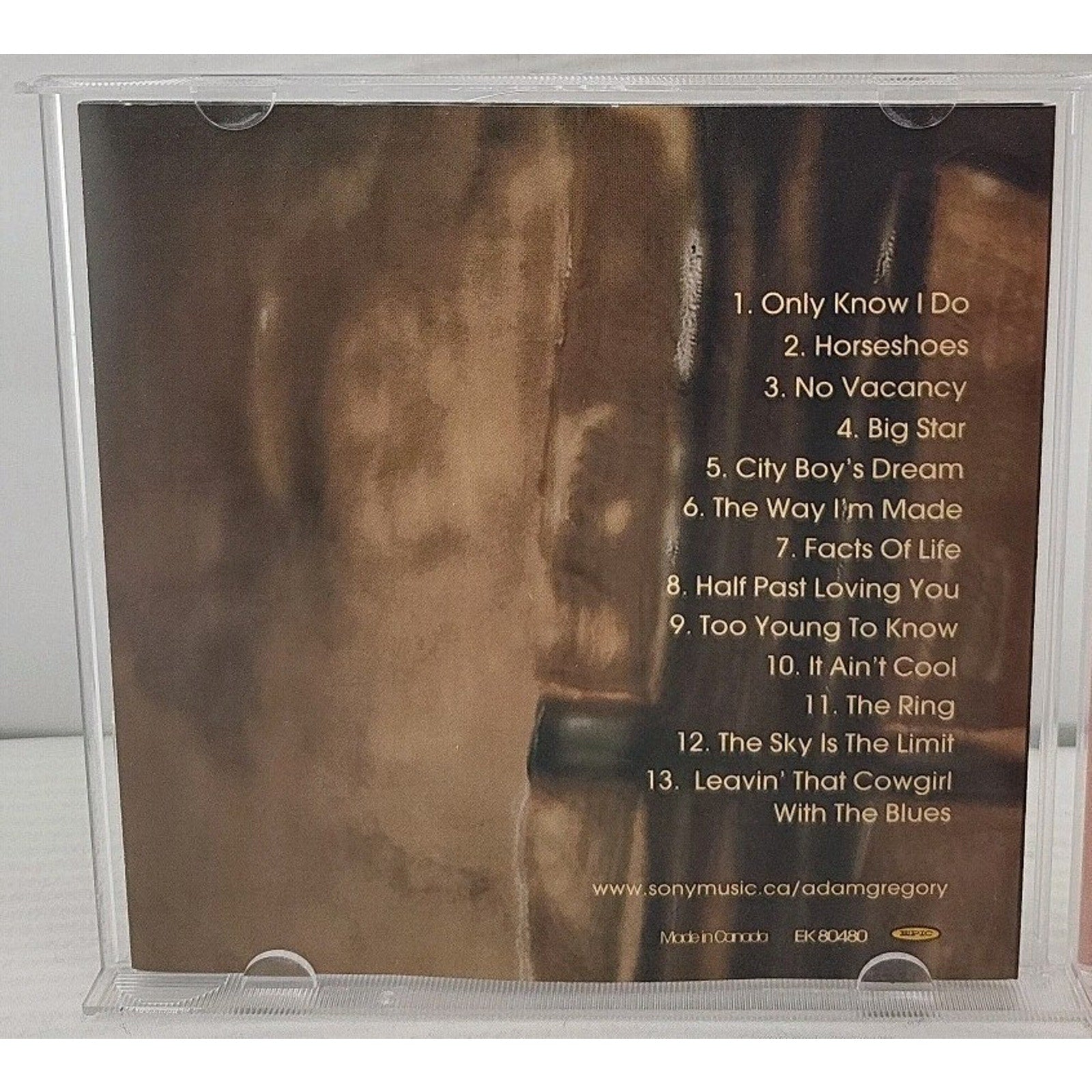 Way I'm Made by Adam Gregory (CD, 2001)