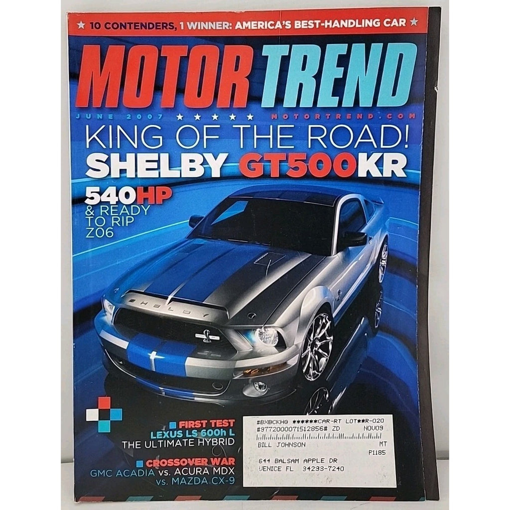 Motor Trend Magazine June 2007