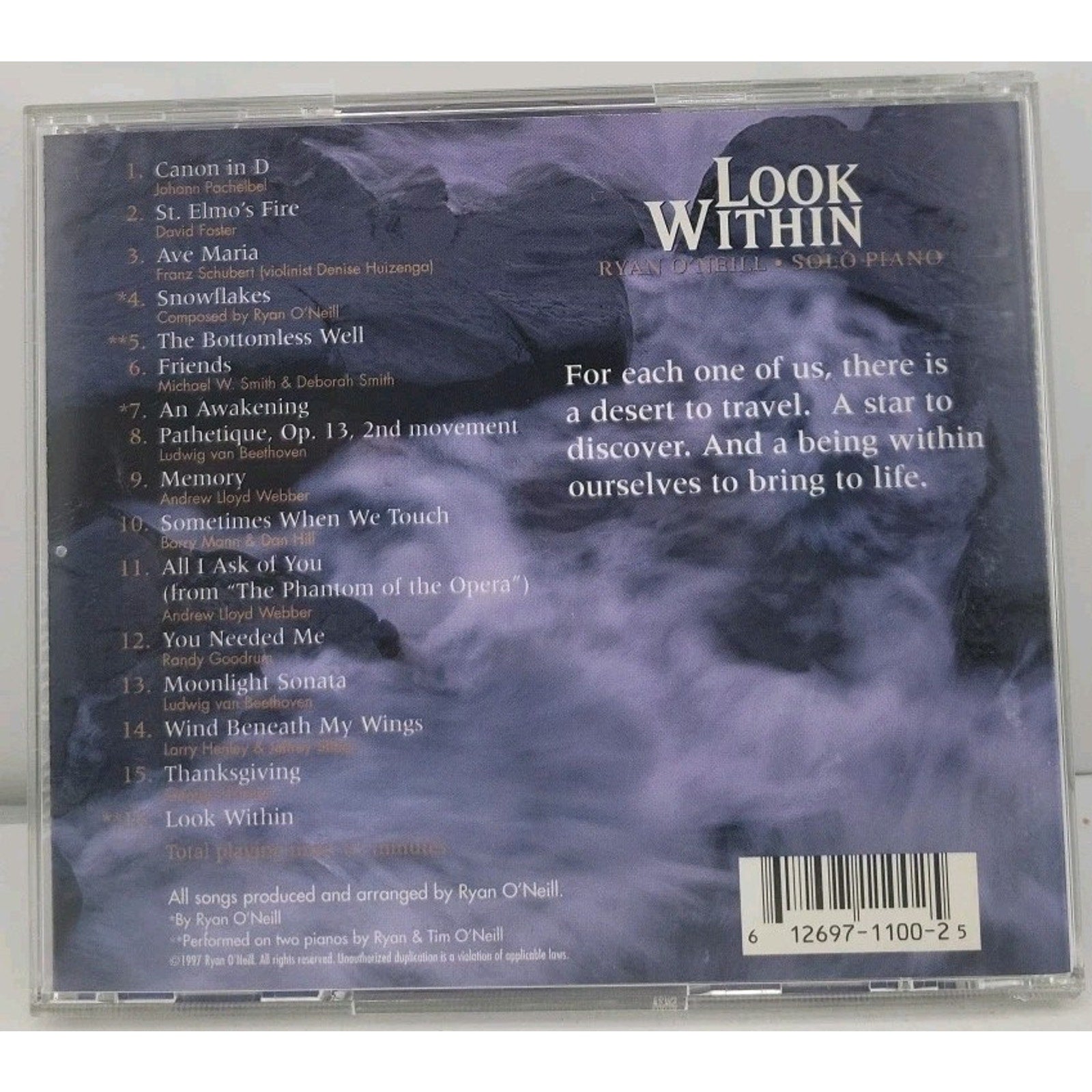 Look Within by Ryan O'neill (CD, 2004)