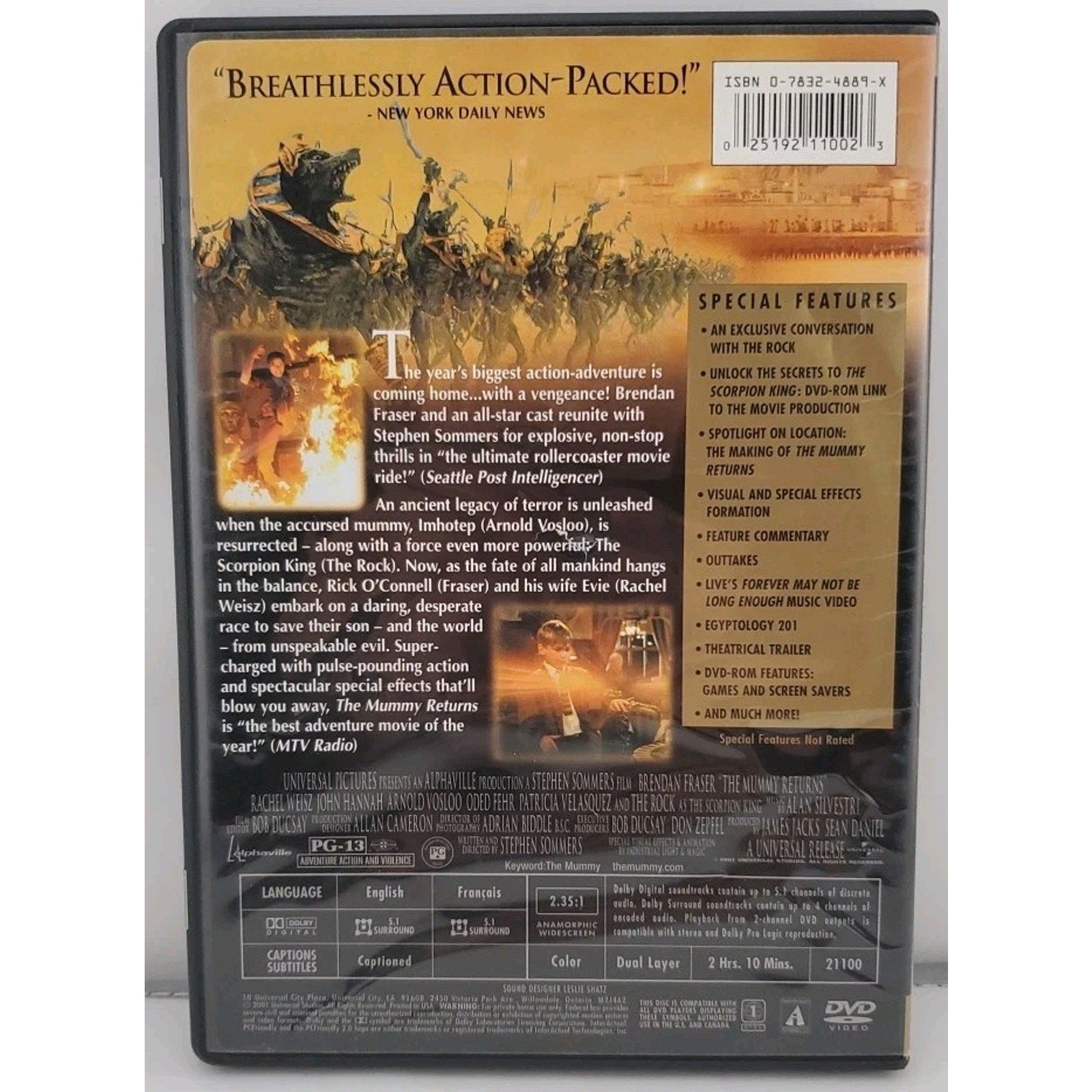 The Mummy Returns (DVD, 2001, Widescreen Edition)