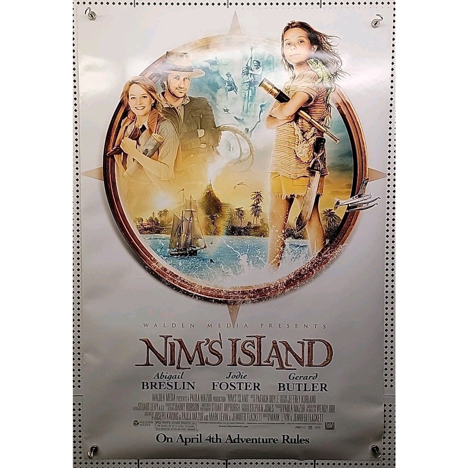 Nim's Island (Teaser) Movie Theater Poster Double Sided 27x40