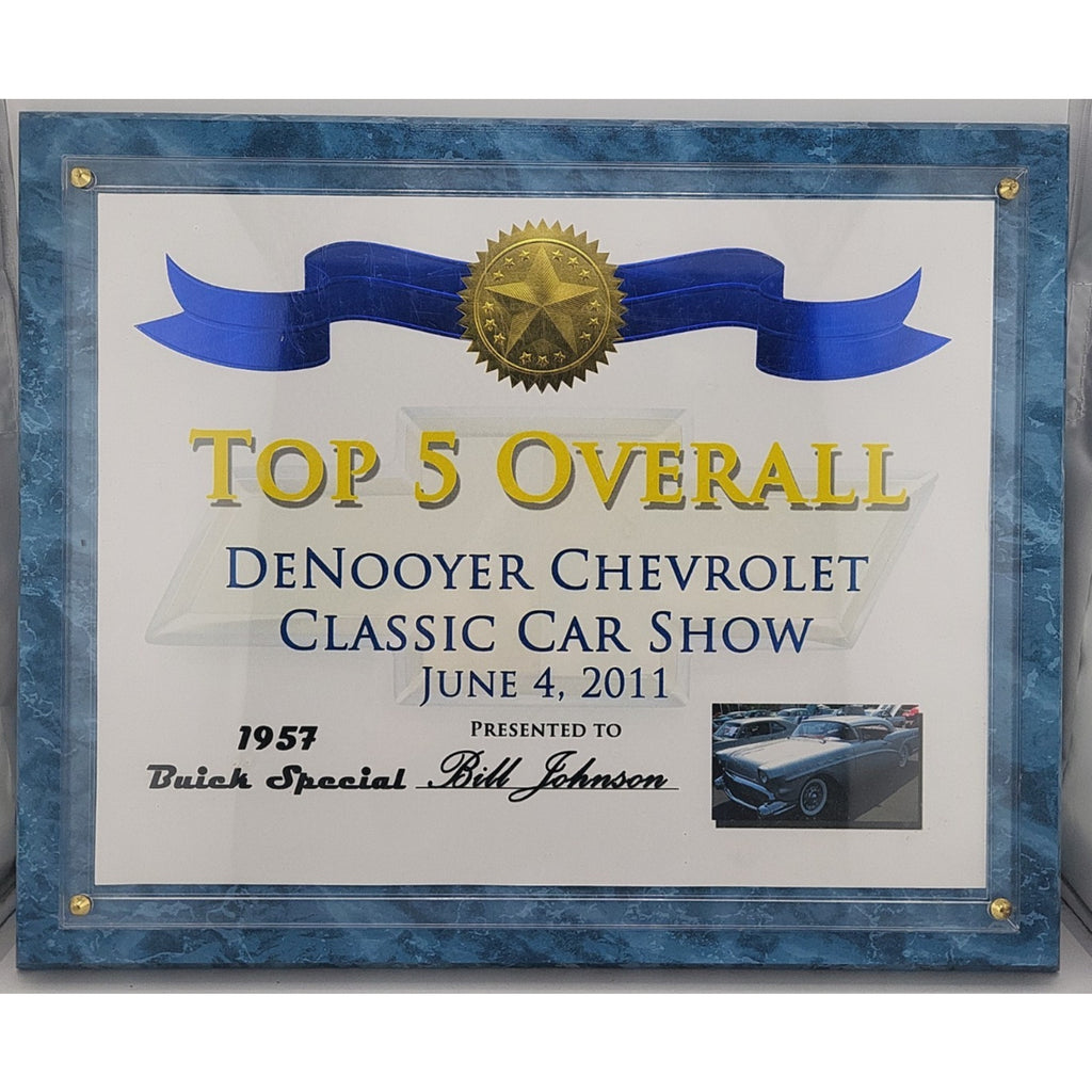 Denooyer Chevrolet Classic Car Show June 4, 2011 1957 Buick Special Plaque
