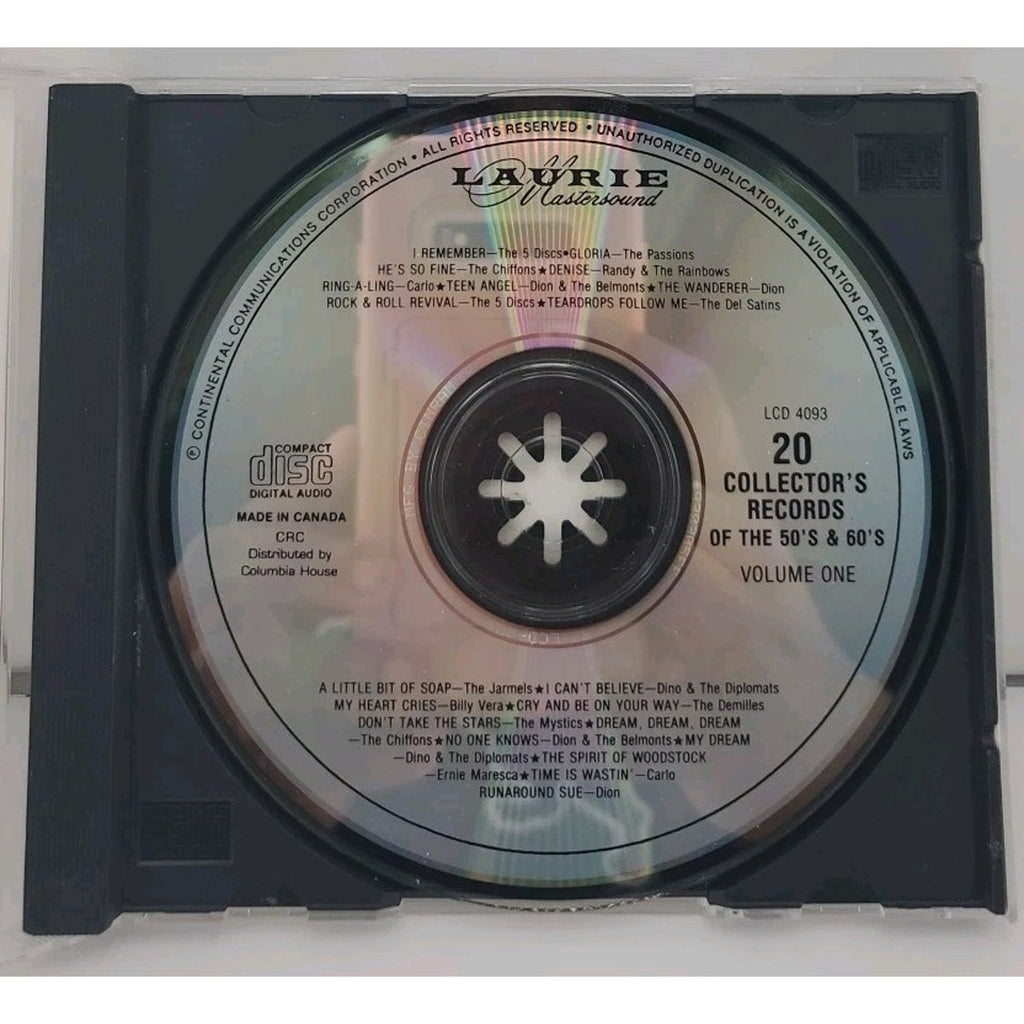 20 Collector's Records Of The 50's & 60's - Various Artists ( CD,1989 ) Volume 1