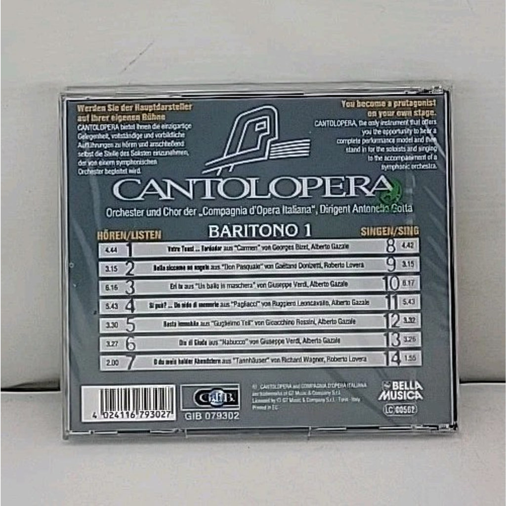 Cantolopera Baritono 1 Oper Zum Mitsingen CD *Brand New*