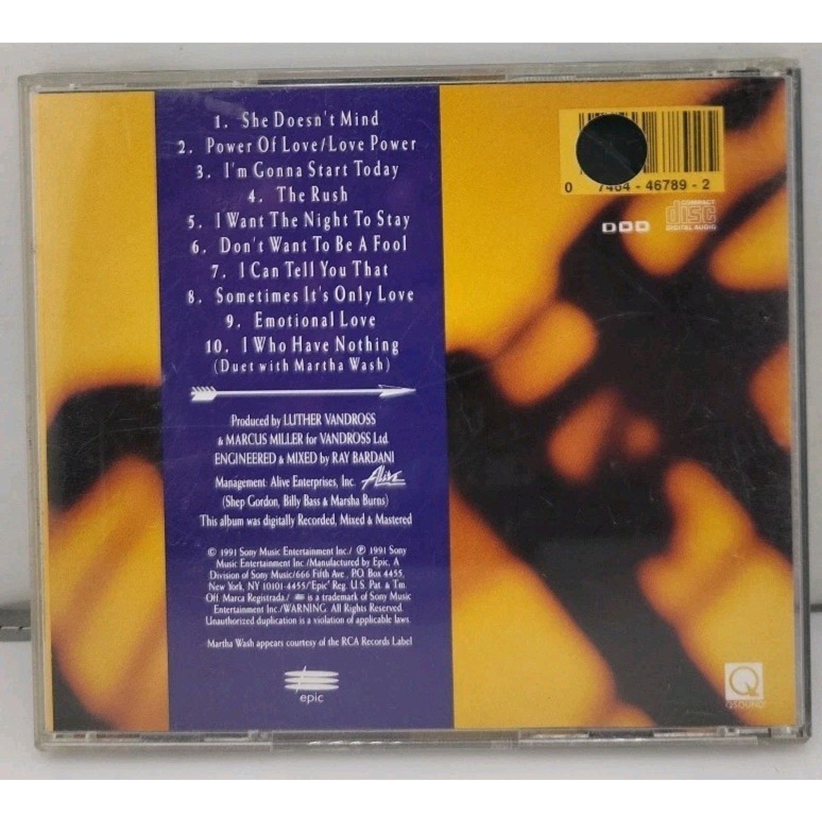 Power of Love [Remaster] by Luther Vandross (CD, Jul-2001, Epic)